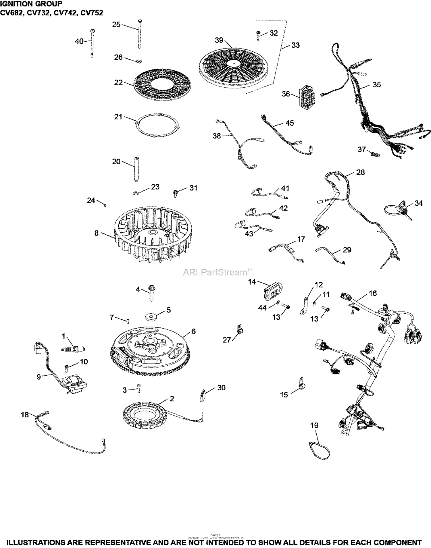 Kohler CV752-3011 BUSH HOG 27 HP (20.1 kW) Parts Diagram for Ignition ...