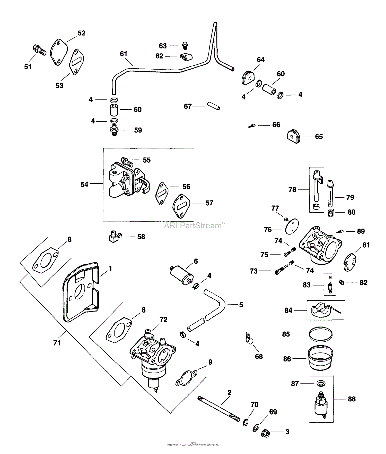 Kohler CV14-1474 SIMPLICITY 14 HP Parts Diagram for Fuel System (Cont