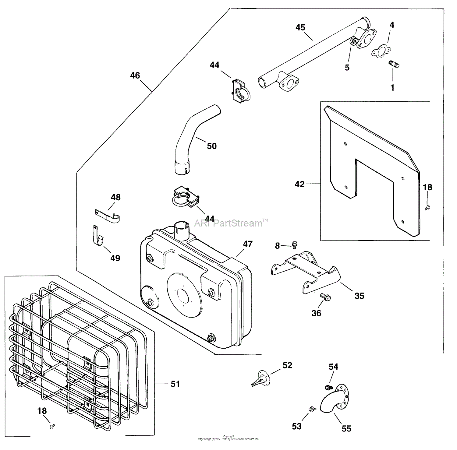 Kohler CH1862565 CENCORP 18 HP (13.4 kW) Parts Diagram for Exhaust 11