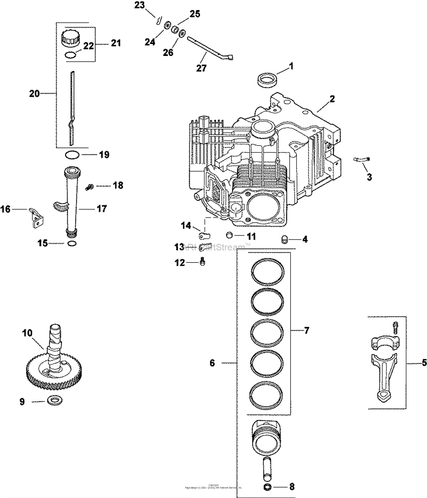 Kohler CV17-72512 MAGIC CIRCLE 17 HP (12.7 kW) Parts Diagram for ...