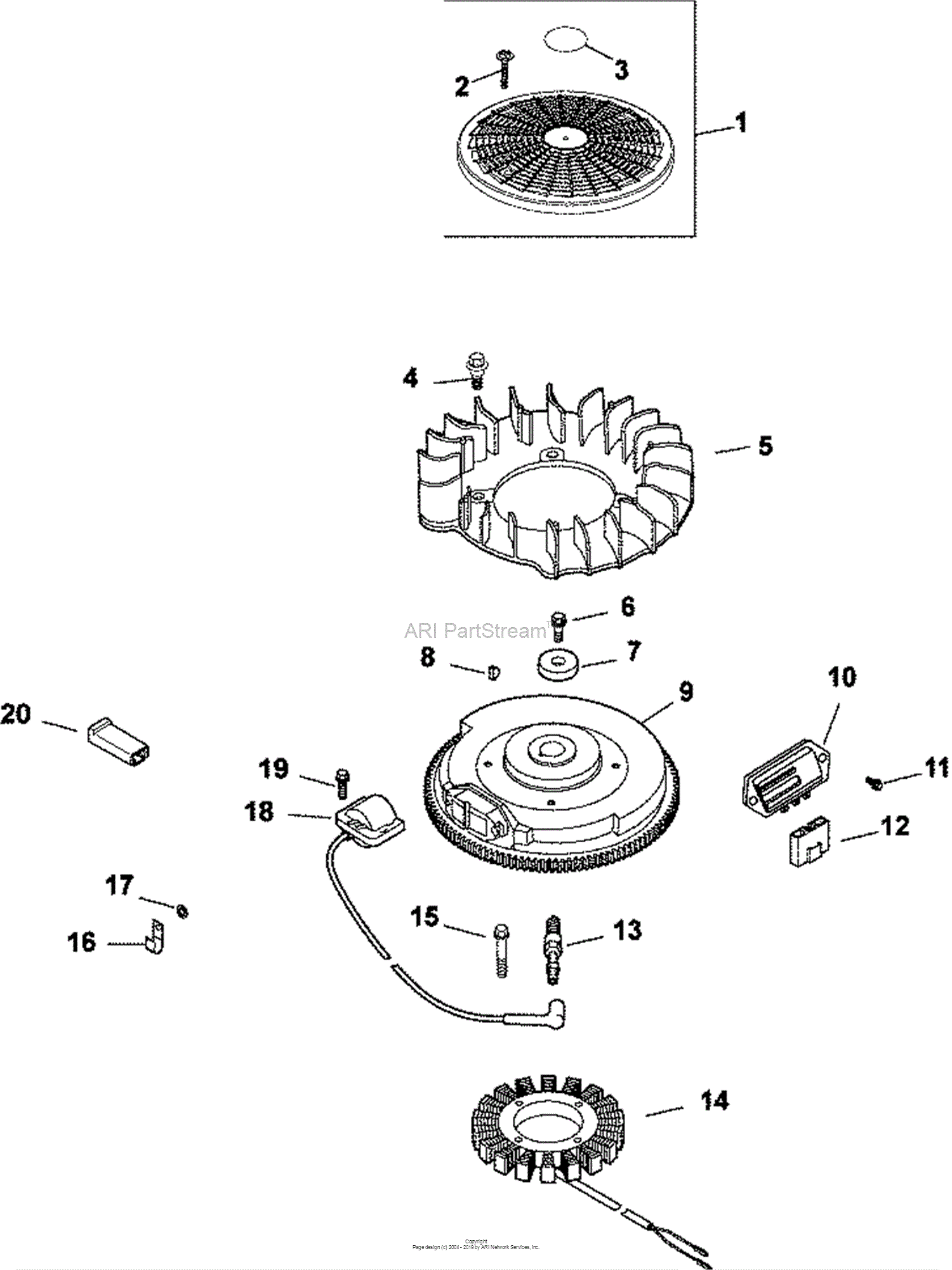 Kohler CV23-75592 CTP 23 HP (17.2 kW) Parts Diagram for Ignition ...