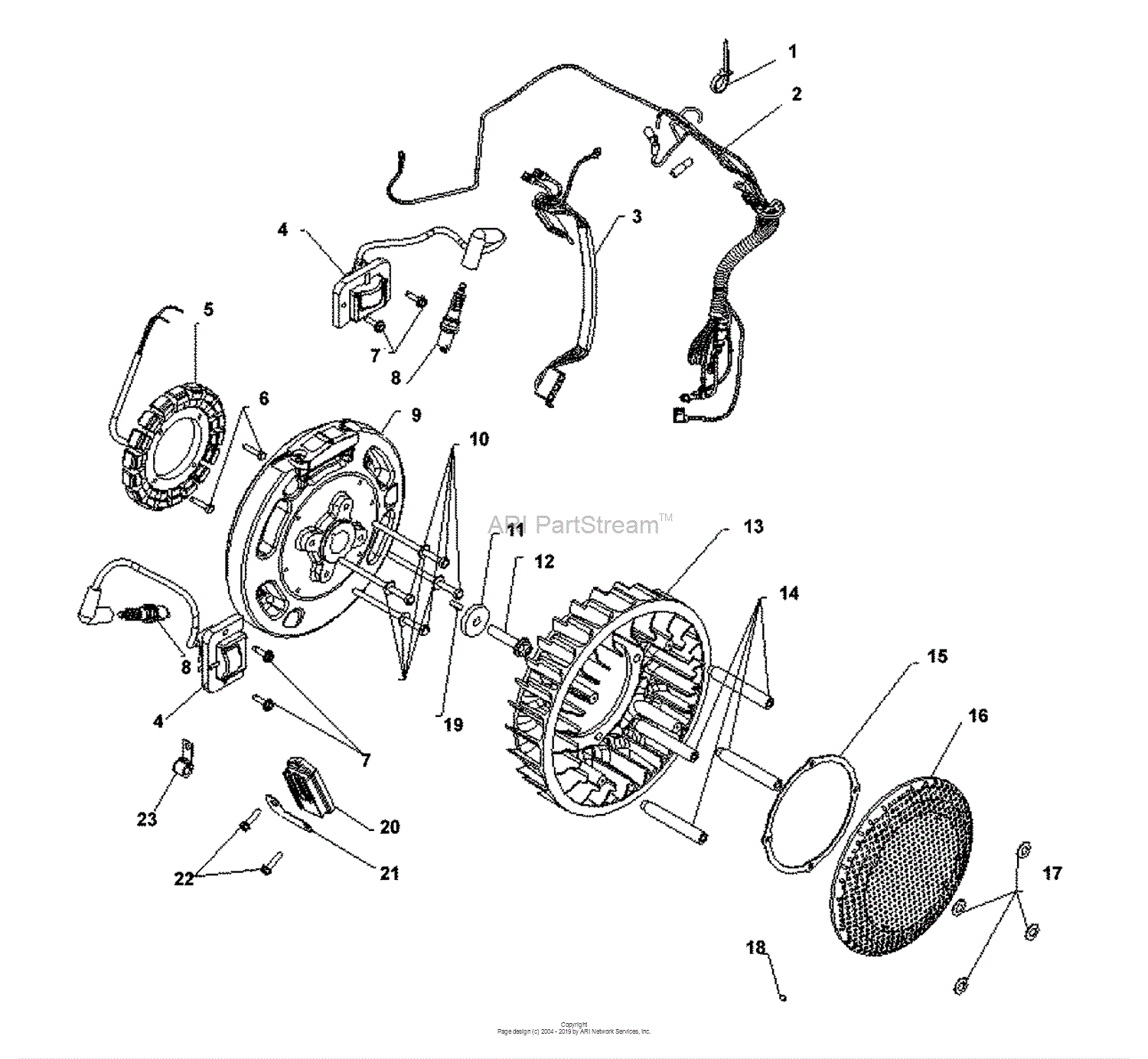 Kohler Cv680-3046 Exmark 22.5 Hp (16.8 Kw) Parts Diagram For Ignition 