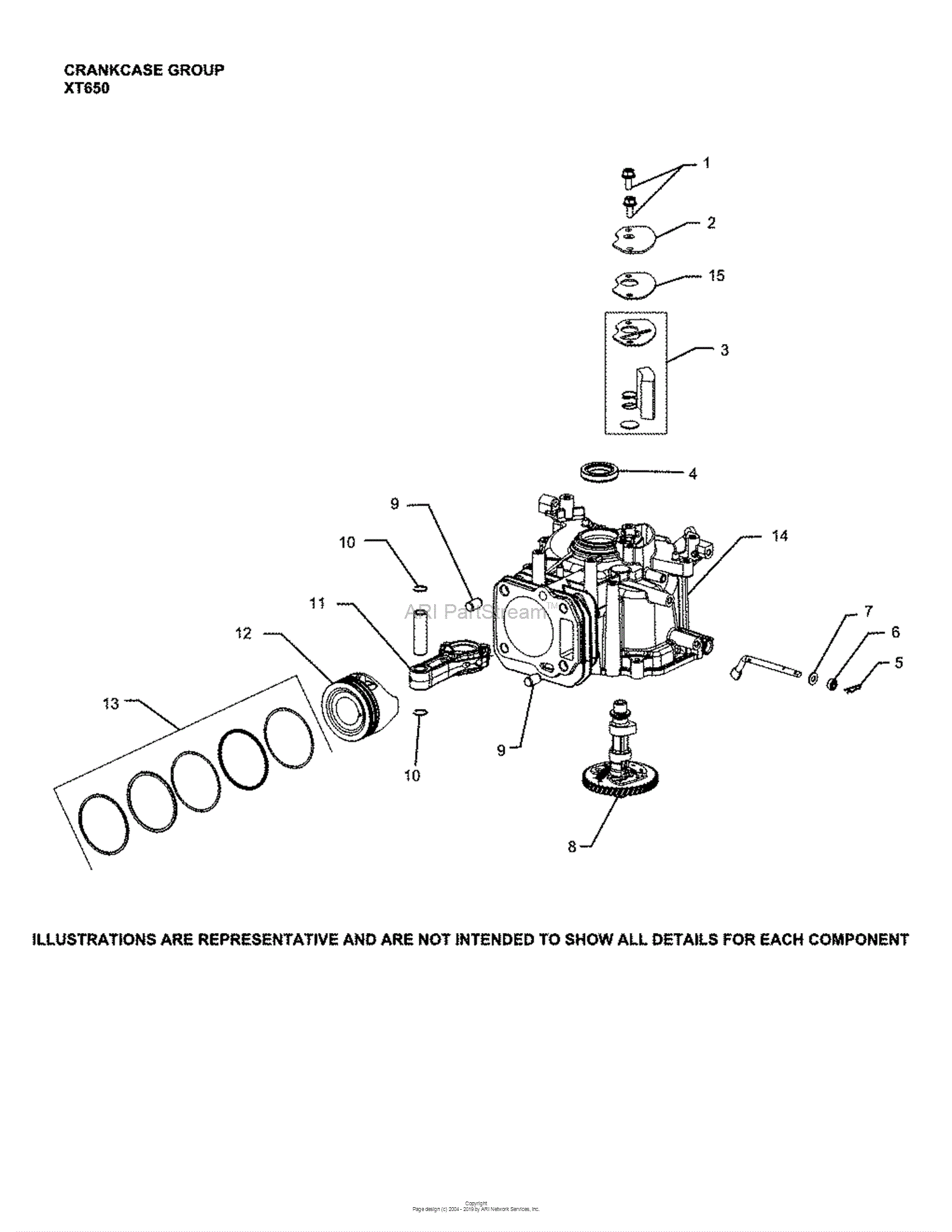 Kohler XT6502017 HOP 6.5 (8.8) ft lbs Gross Torque Parts Diagram for