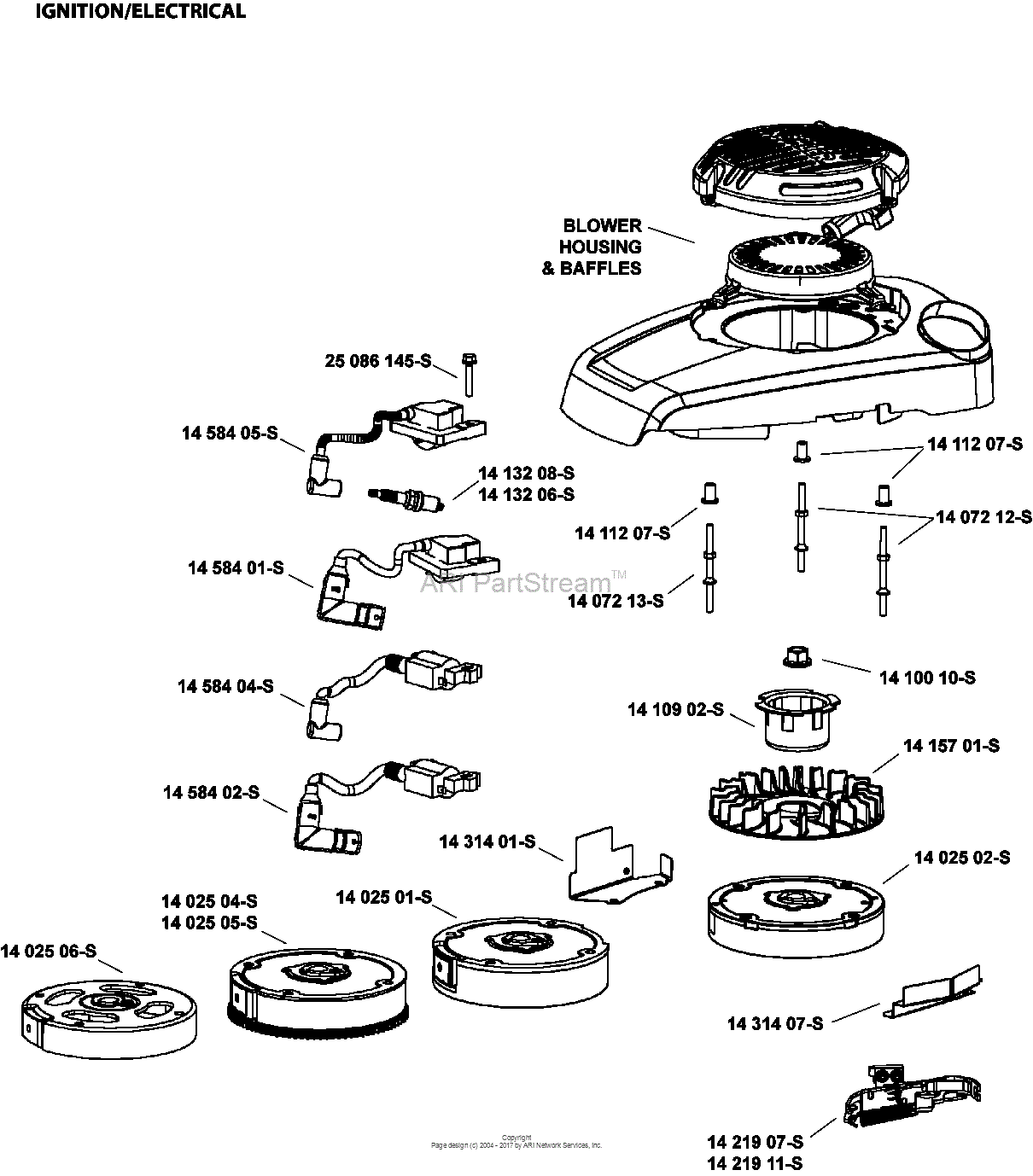 Kohler XT149-3311 HUSQVARNA Parts Diagram for Ignition  