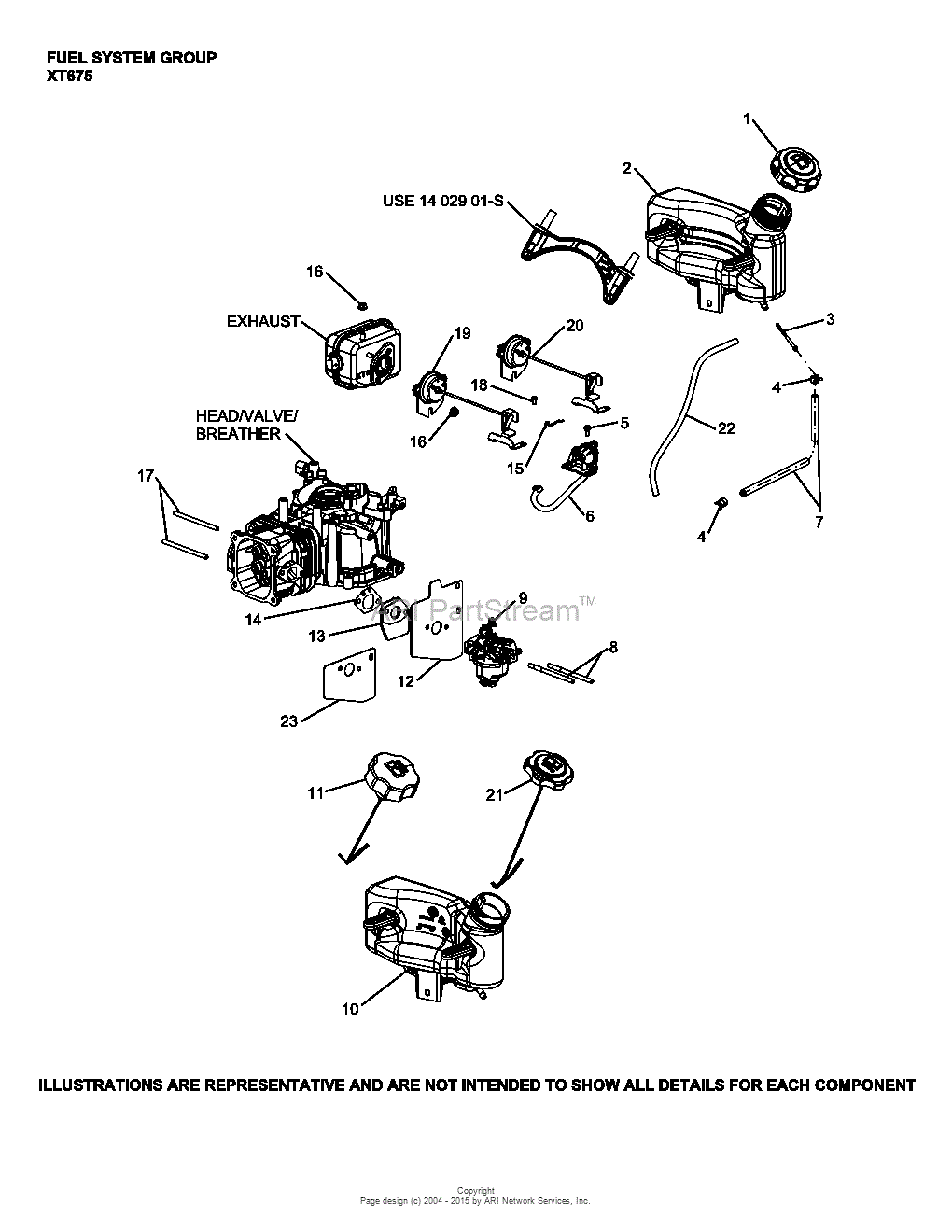 Kohler XT6752034 TORO 6.75 (9.2) ft lbs Gross Torque Parts Diagram for