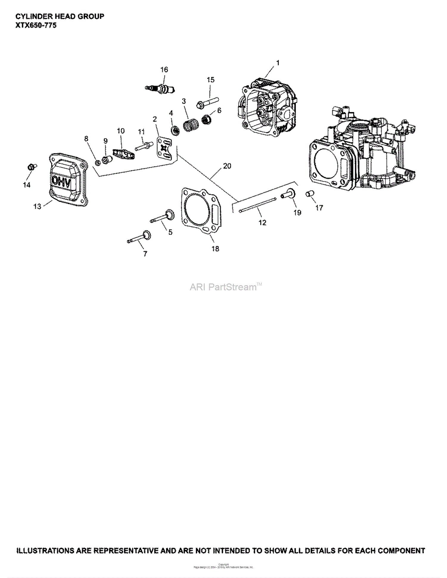 Kohler XTX675-3013 TORO 6.75 (9.2) ft lbs Gross Torque Parts Diagram