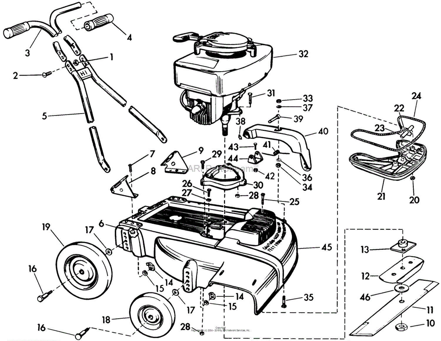 Lawn-Boy 3210, Lawnmower, 1959 (SN 900000001-999999999) Parts Diagram ...