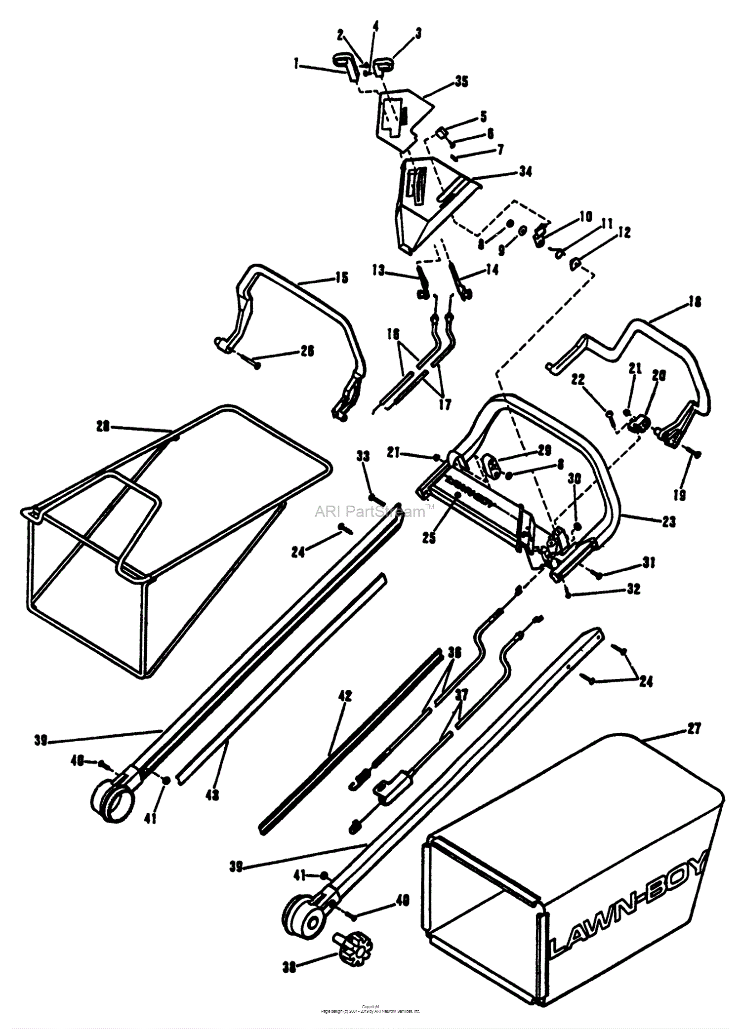 Lawn-Boy 680544, Lawnmower, 1992 (SN L00000001-L99999999) Parts Diagram ...