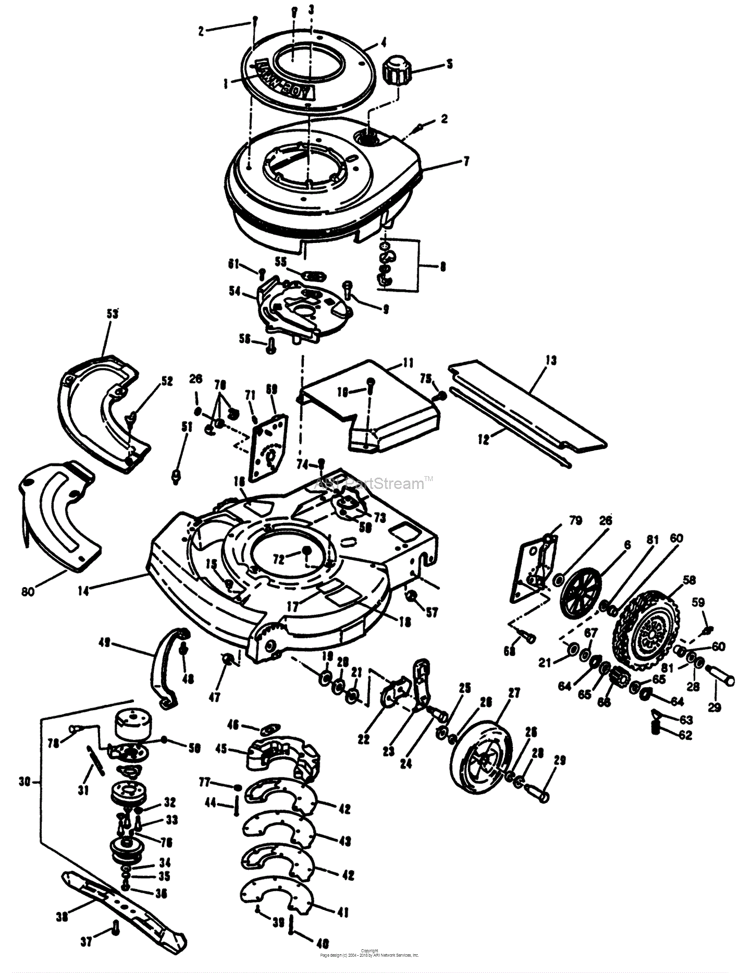 Lawn-Boy 680530, Lawnmower, 1992 (SN L00000001-L99999999) Parts Diagram ...