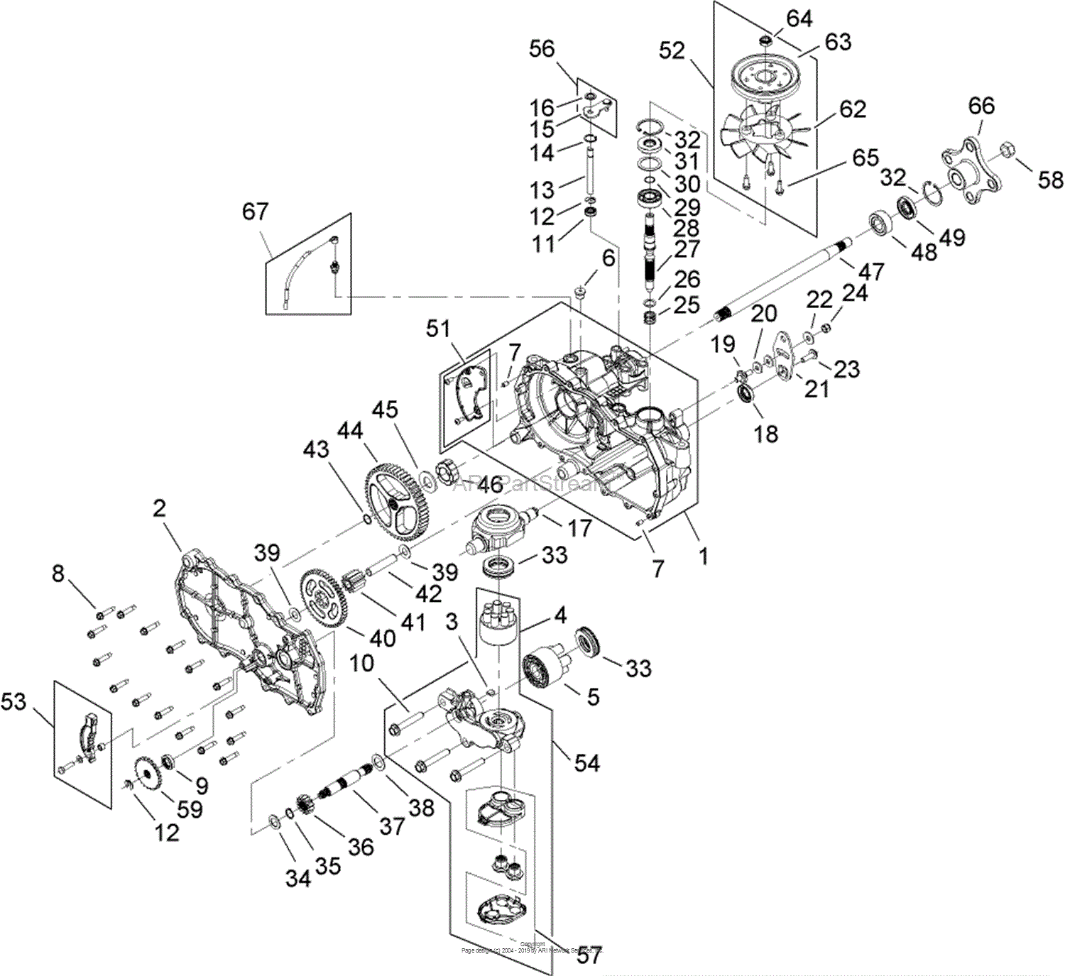 Lawn-Boy 114-8520, Right-Hand Transaxle Kit, Zero-Turn-Radius Riding ...