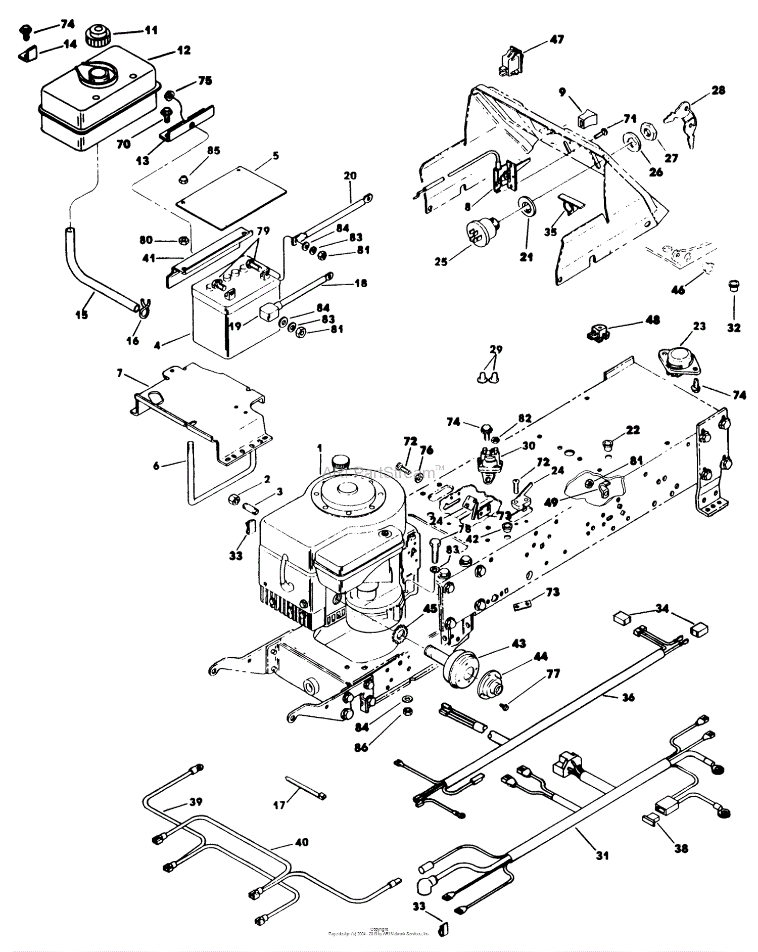 Lawn-Boy 52138, LT12 Lawn Tractor, 1988 (SN 800000001-899999999) Parts ...