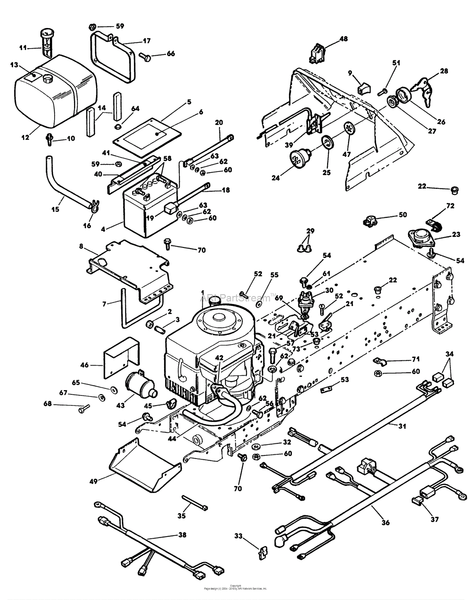 Lawn-Boy 52138, LT12 Lawn Tractor, 1989 (SN 900000001-999999999) Parts ...