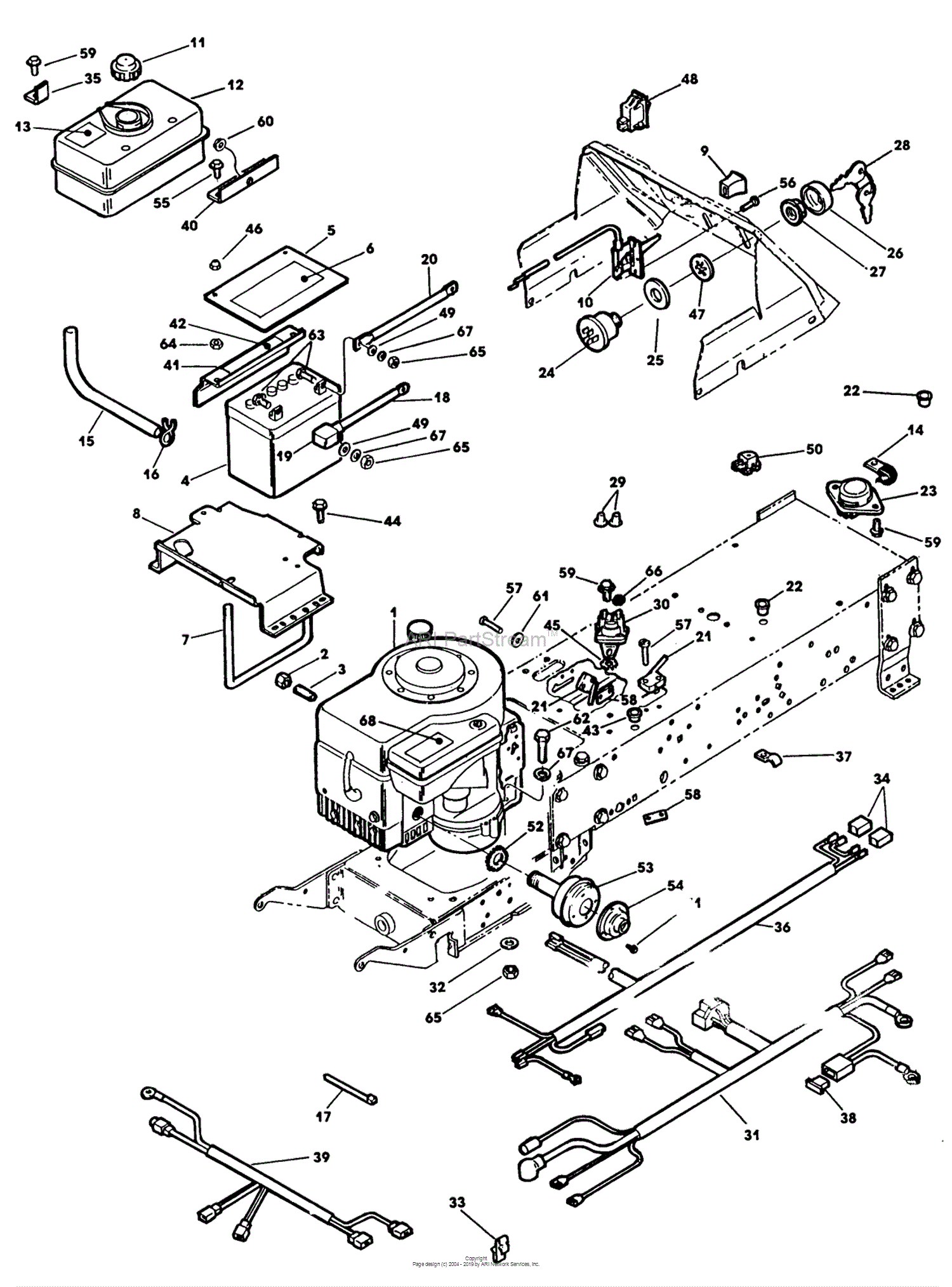 Lawn-Boy 52138, LT12 Lawn Tractor, 1989 (SN 900000001-999999999) Parts ...