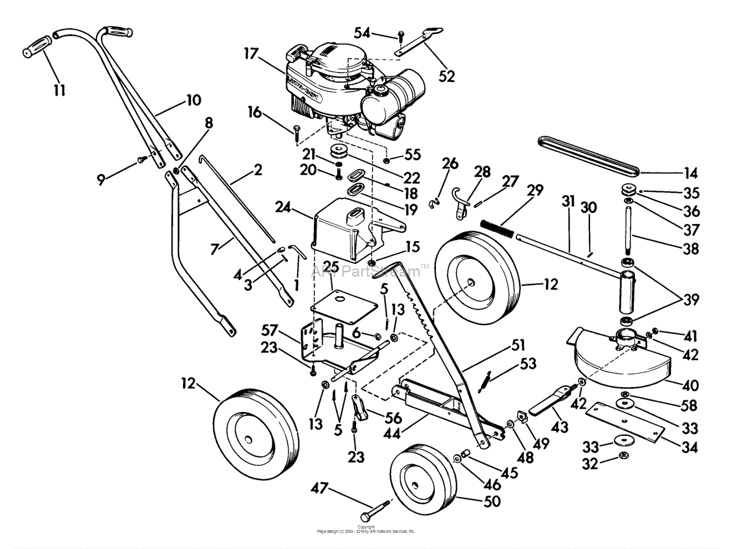 Lawn-Boy 1011, Edger/Trimmer, 1964 (SN 400000001-499999999) Parts ...