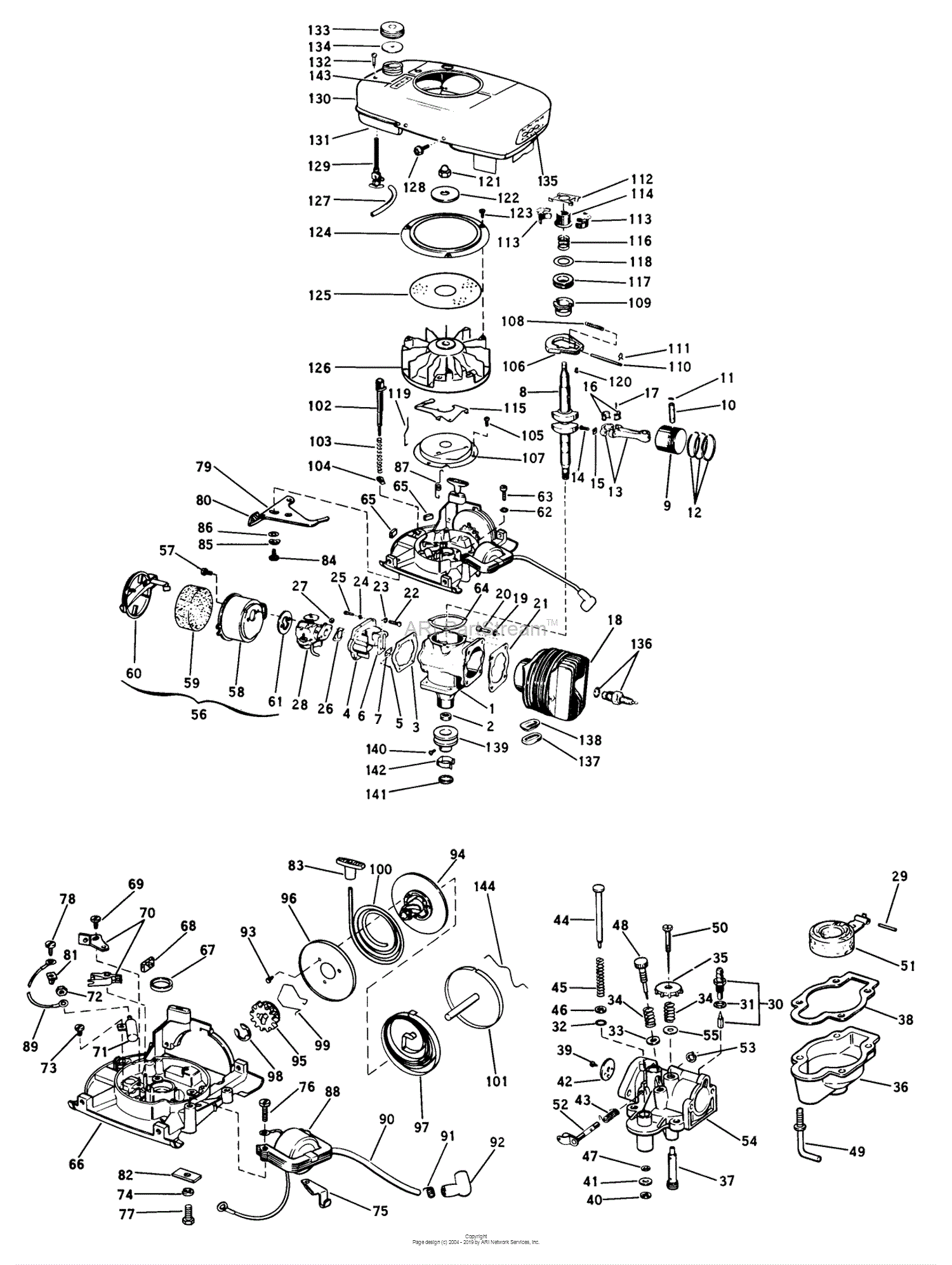 Lawn-Boy 2010, Gardener, 1963 (SN 300000001-399999999) Parts Diagram ...