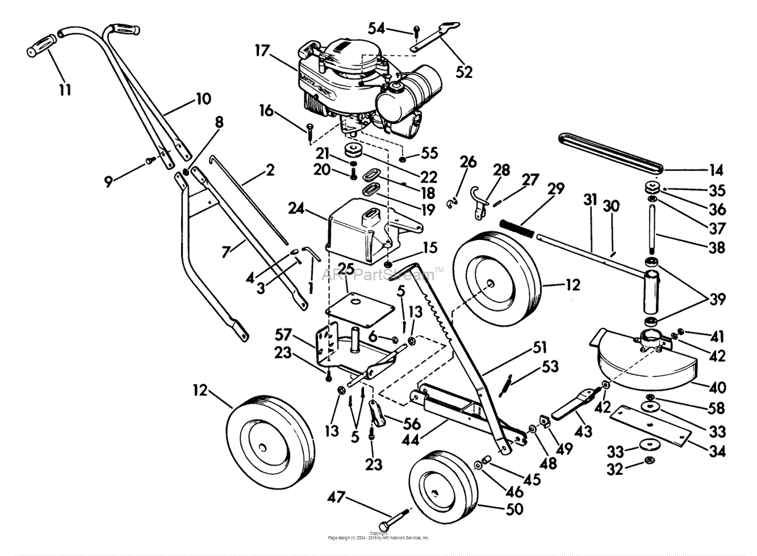 Lawn-Boy 7214, Lawnmower, 1964 (SN 400000001-499999999) Parts Diagram ...