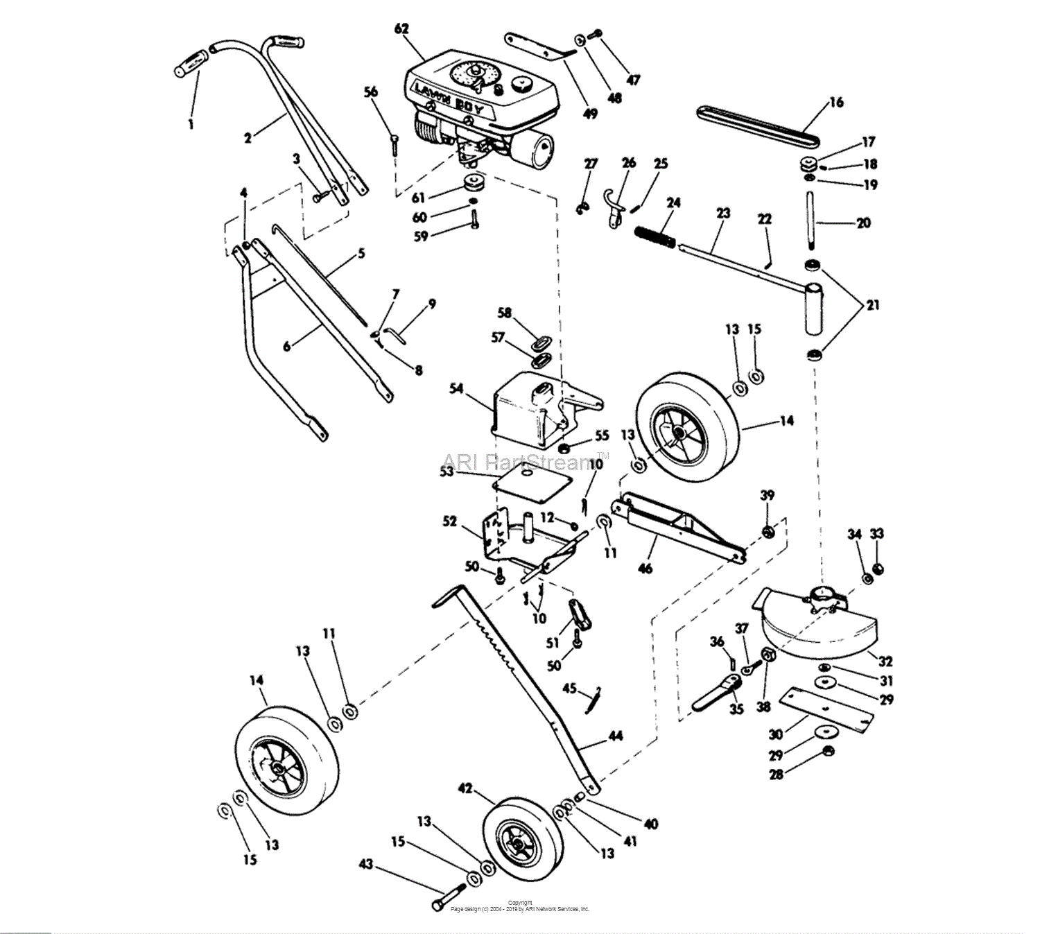 Lawn-Boy 5237, Lawnmower, 1968 (SN 800000001-899999999) Parts Diagram ...