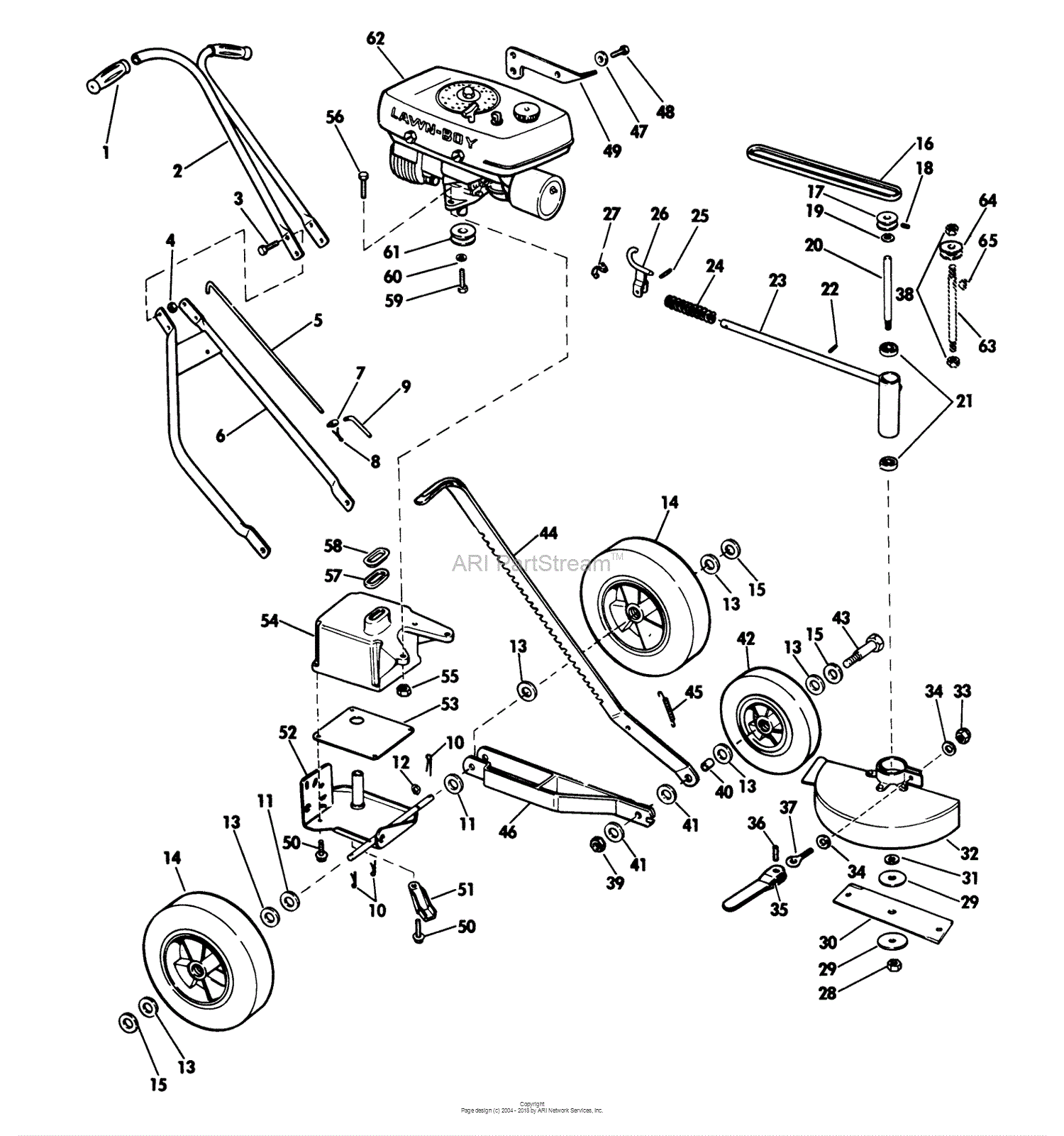 Lawn-Boy 2650, Snowthrower, 1971 (SN 100000001-199999999) Parts Diagram ...