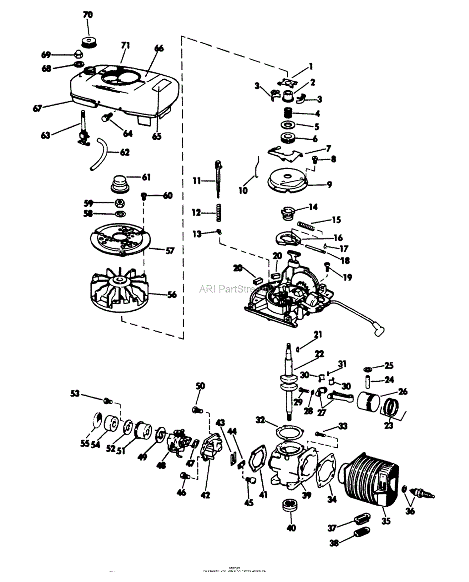 Lawn-Boy 5004, Lawnmower, 1971 (SN 100000001-199999999) Parts Diagram ...