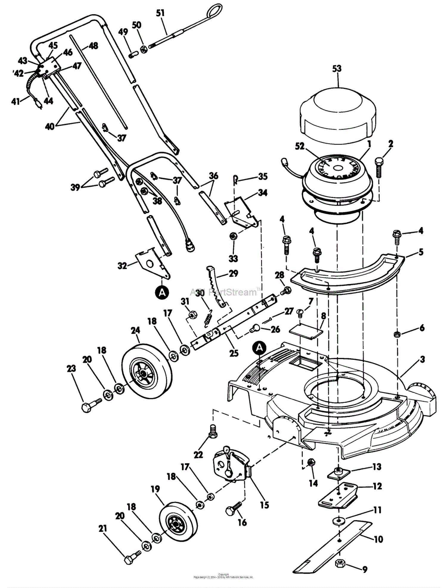 Lawn-Boy 7500, Lawnmower, 1972 (SN 200000001-299999999) Parts Diagram ...