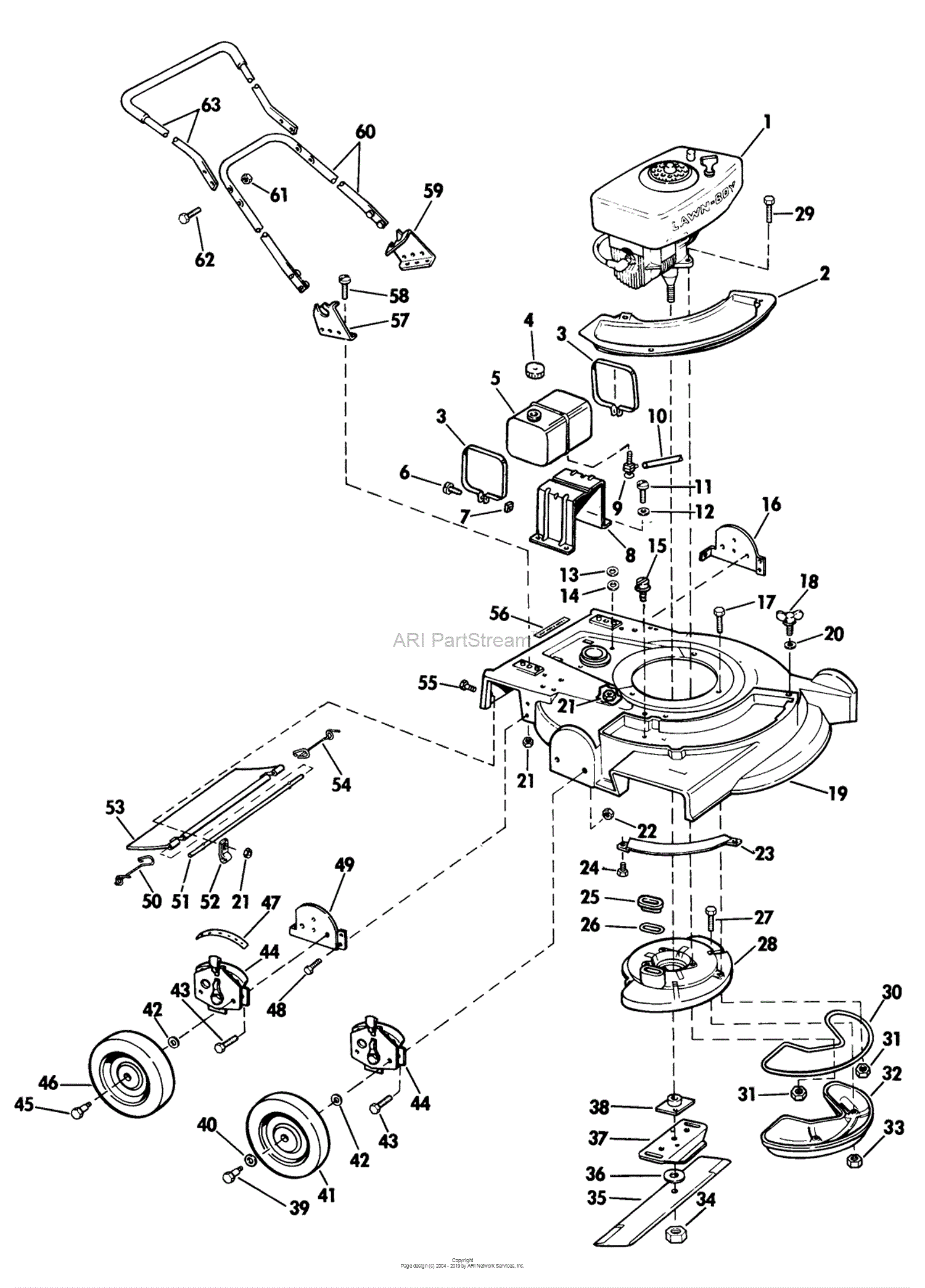 Lawn-Boy 5269C, Lawnmower, 1974 (SN 400000001-499999999) Parts Diagram ...