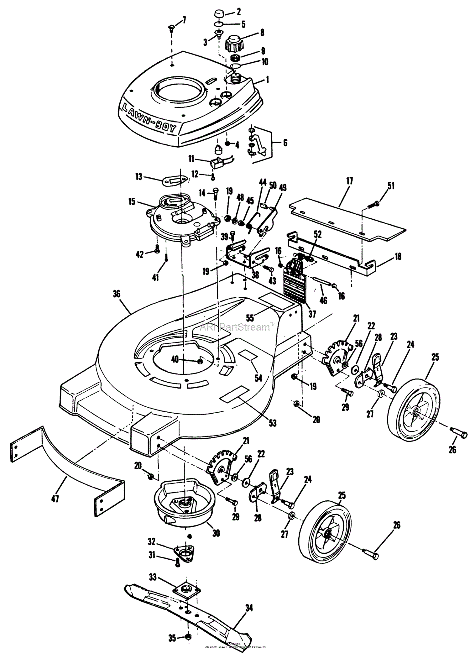 Lawn-Boy 5126, Lawnmower, 1983 (SN B00000001-B99999999) Parts Diagram ...