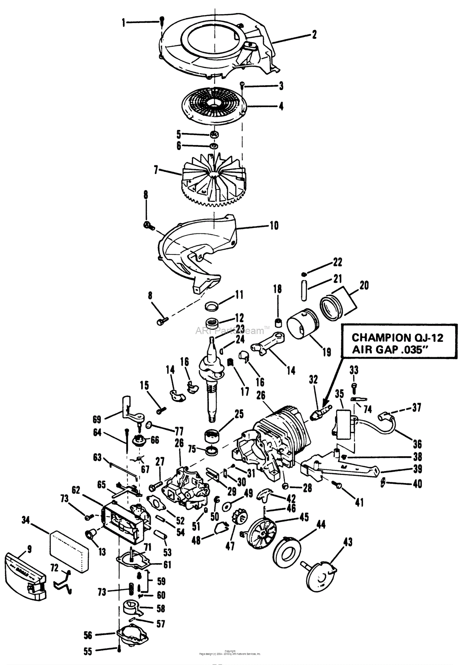 Lawn-Boy 7050, Lawnmower, 1983 (SN B00000001-B99999999) Parts Diagram ...