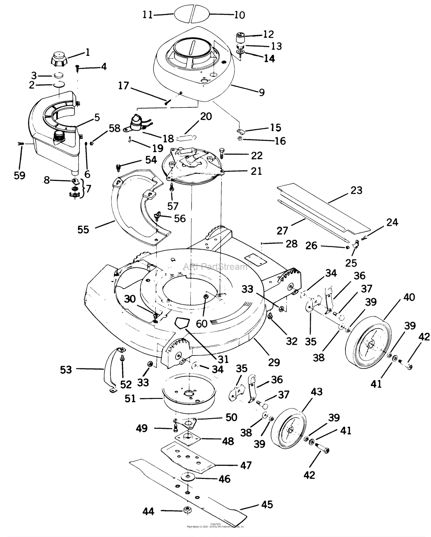 Lawn-Boy 0292B, Lawnmower, 1982 (SN A00000001-A99999999) Parts Diagram ...