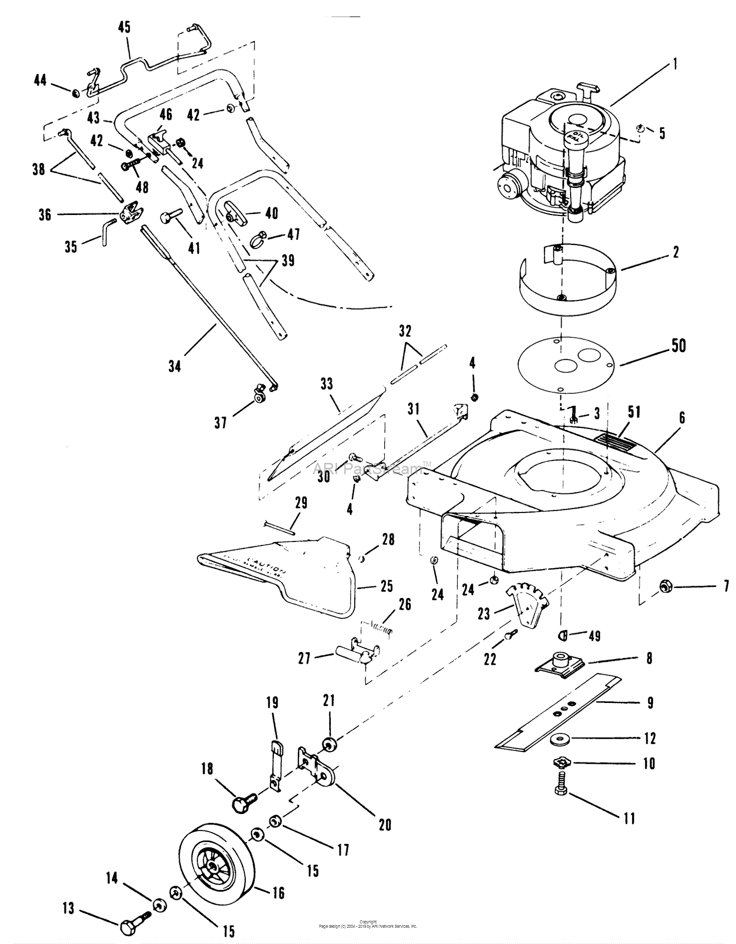 Lawn-Boy 0394, Lawnmower, 1982 (SN A00000001-A99999999) Parts Diagram