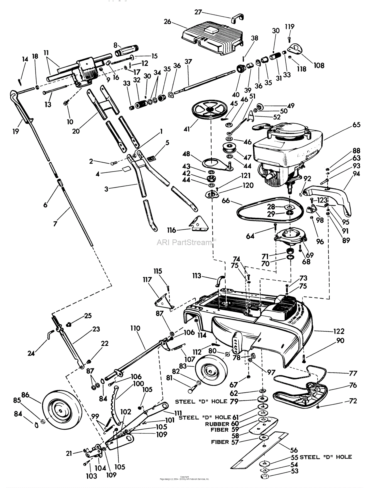 Lawn-Boy 5100, Lawnmower, 1957 (SN 700000001-799999999) Parts Diagram ...