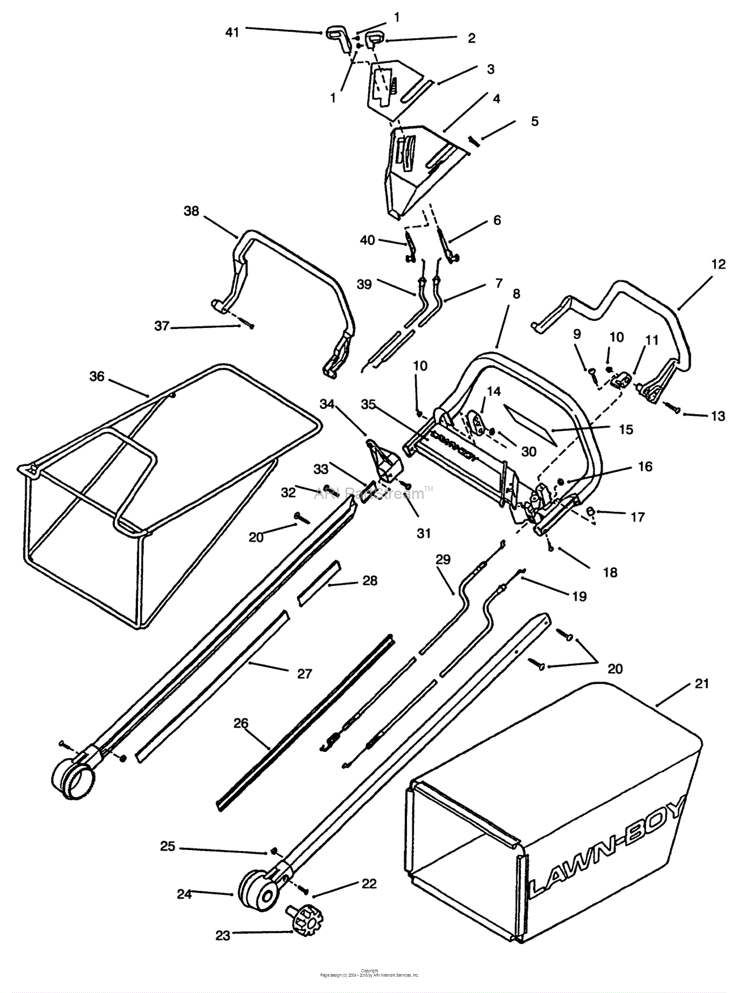 Lawn-Boy 10590, M-Series Walk-Behind Power Mower, 1994 (SN 4900001 ...