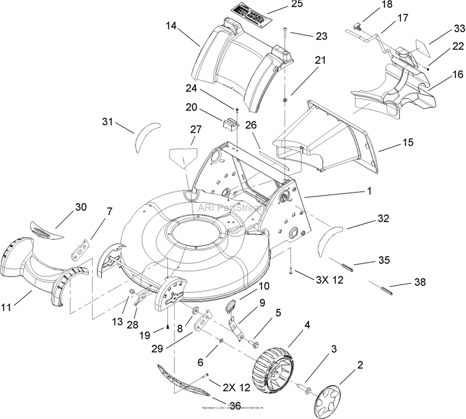 Lawn-Boy 10671, Insight Lawn Mower, 2005 (SN 250000001-250999999) Parts ...