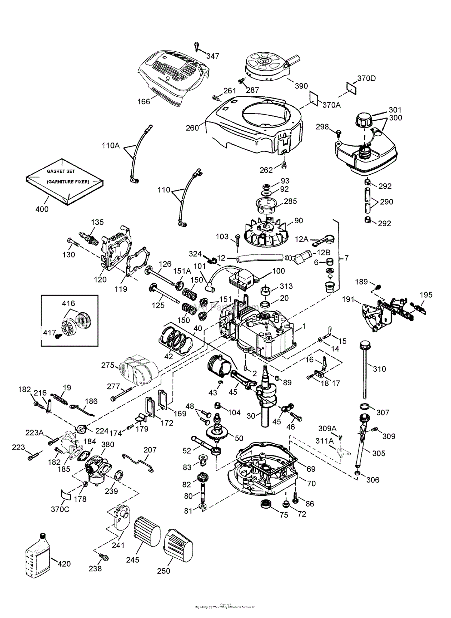 Lawn-Boy 10682, Insight Lawn Mower, 2007 (SN 270000001-270999999) Parts Diagram for ENGINE ...