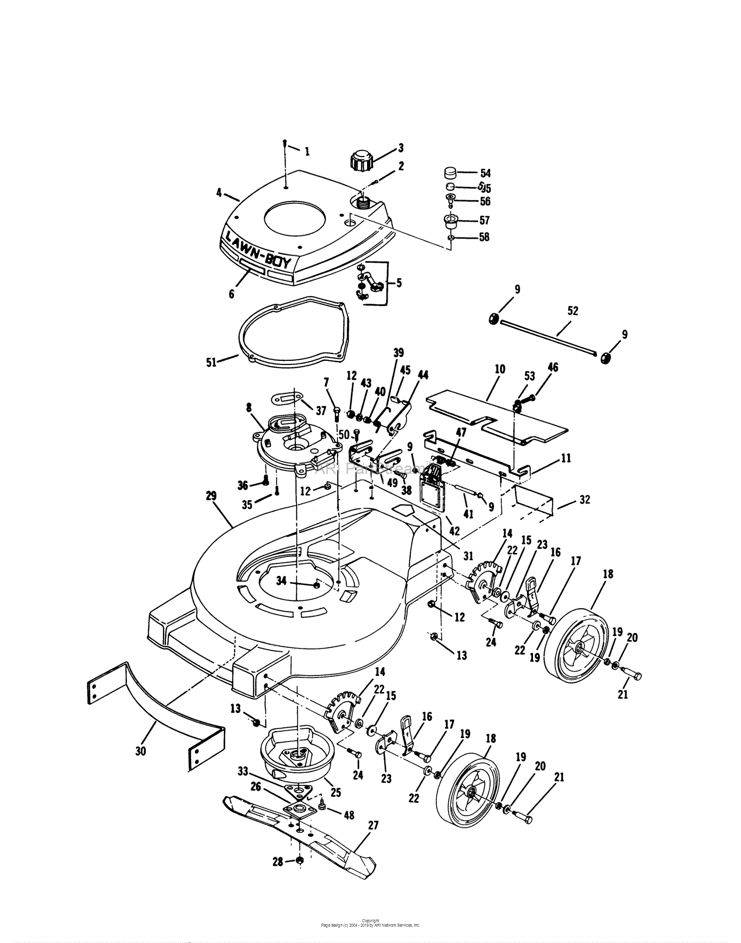 Lawn-Boy 8155, Lawnmower, 1986 (SN E00000001-E99999999) Parts Diagram ...