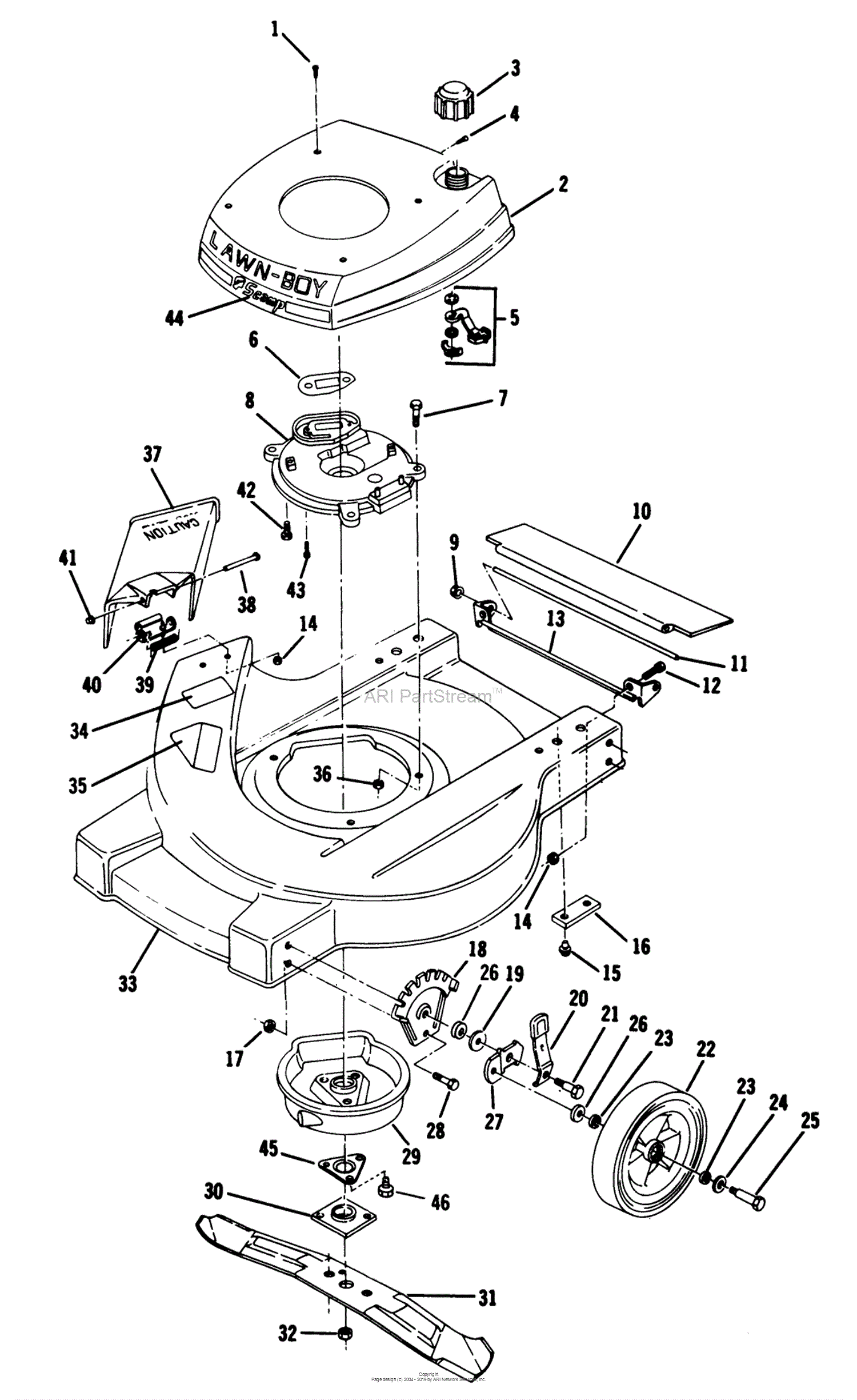 Lawn-Boy 8605A, Lawnmower, 1984 (SN C00000001-C99999999) Parts Diagram ...