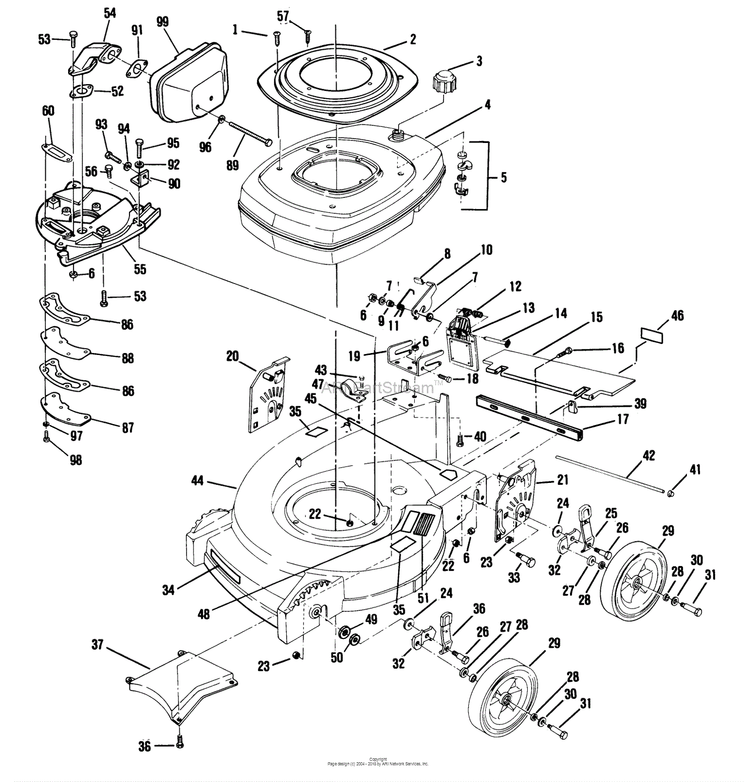 Lawn-Boy 8243AE, Lawnmower, 1987 (SN F00000001-F99999999) Parts Diagram ...