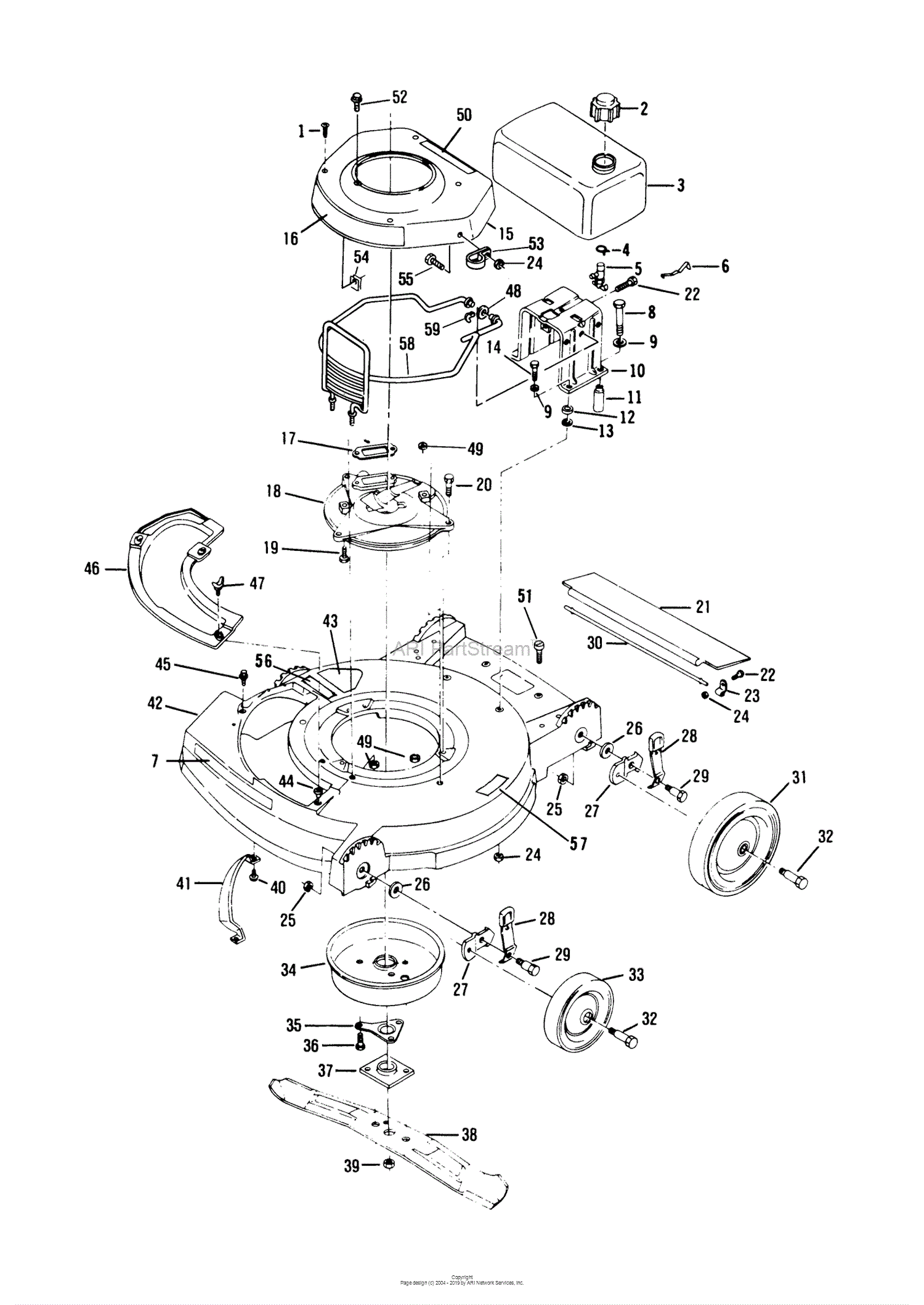 Lawn-Boy 5254, Lawnmower, 1988 (SN G00000001-G99999999) Parts Diagram ...