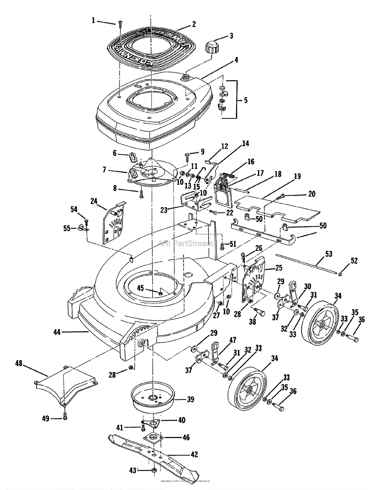 Lawn-Boy 5249, Lawnmower, 1983 (SN B00000001-B99999999) Parts Diagram ...