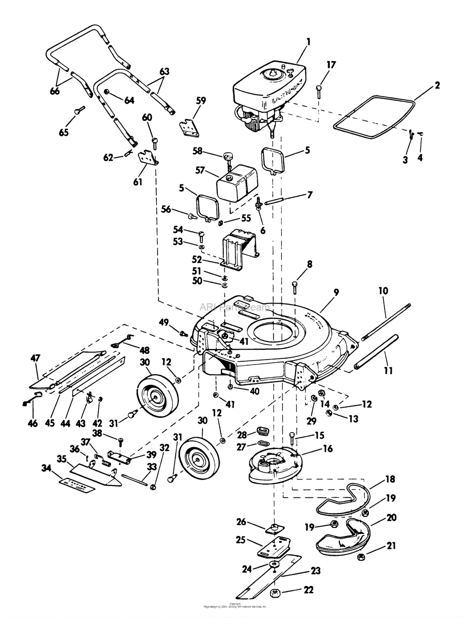 Lawn-Boy 7260G, Lawnmower, 1980 (SN 000000001-099999999) Parts Diagram ...