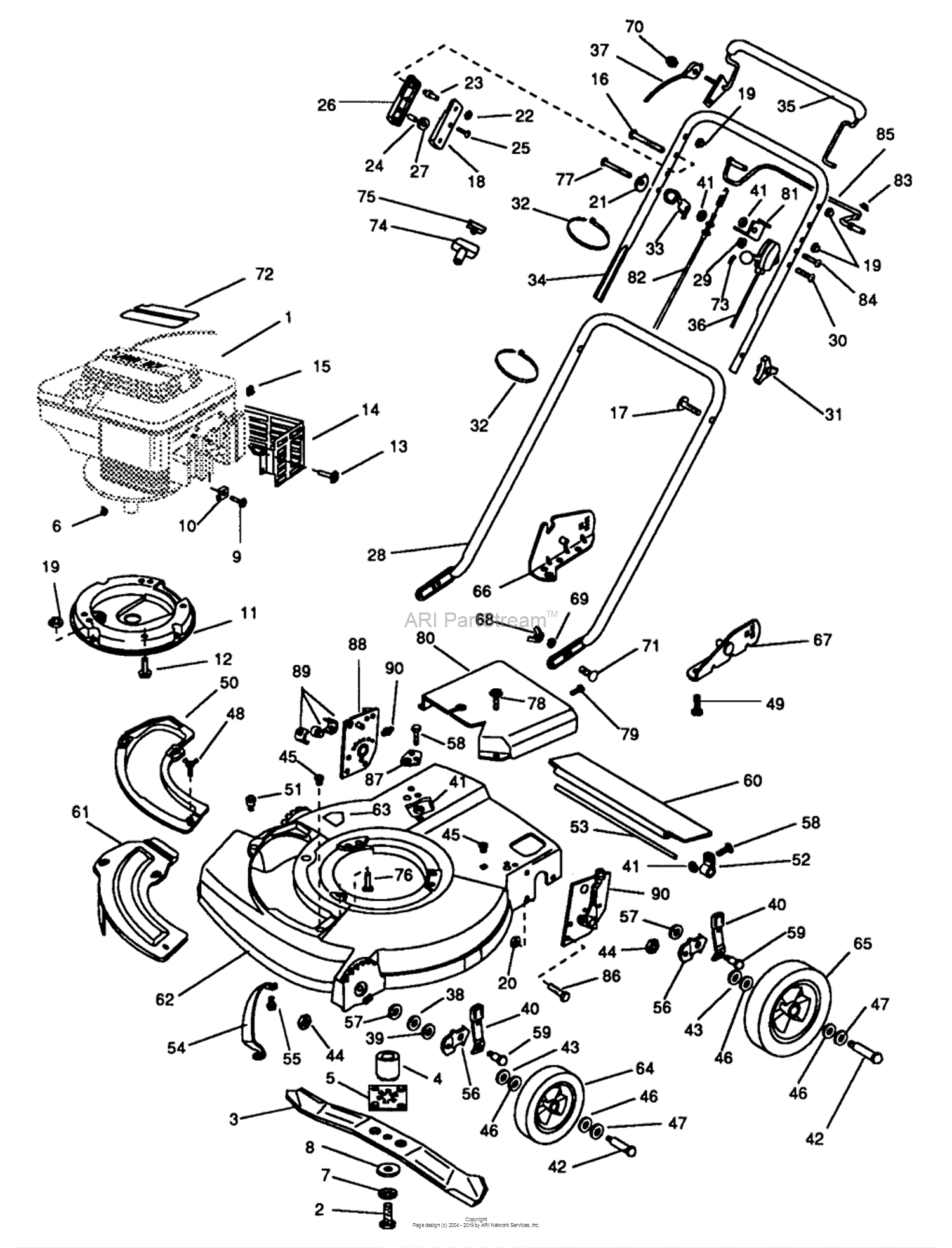 Lawn-Boy 680532, Lawnmower, 1992 (SN L00000001-L99999999) Parts Diagram ...