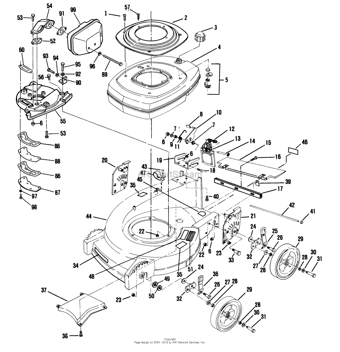 Lawn-Boy 5254, Lawnmower, 1986 (SN E00000001-E99999999) Parts Diagram ...