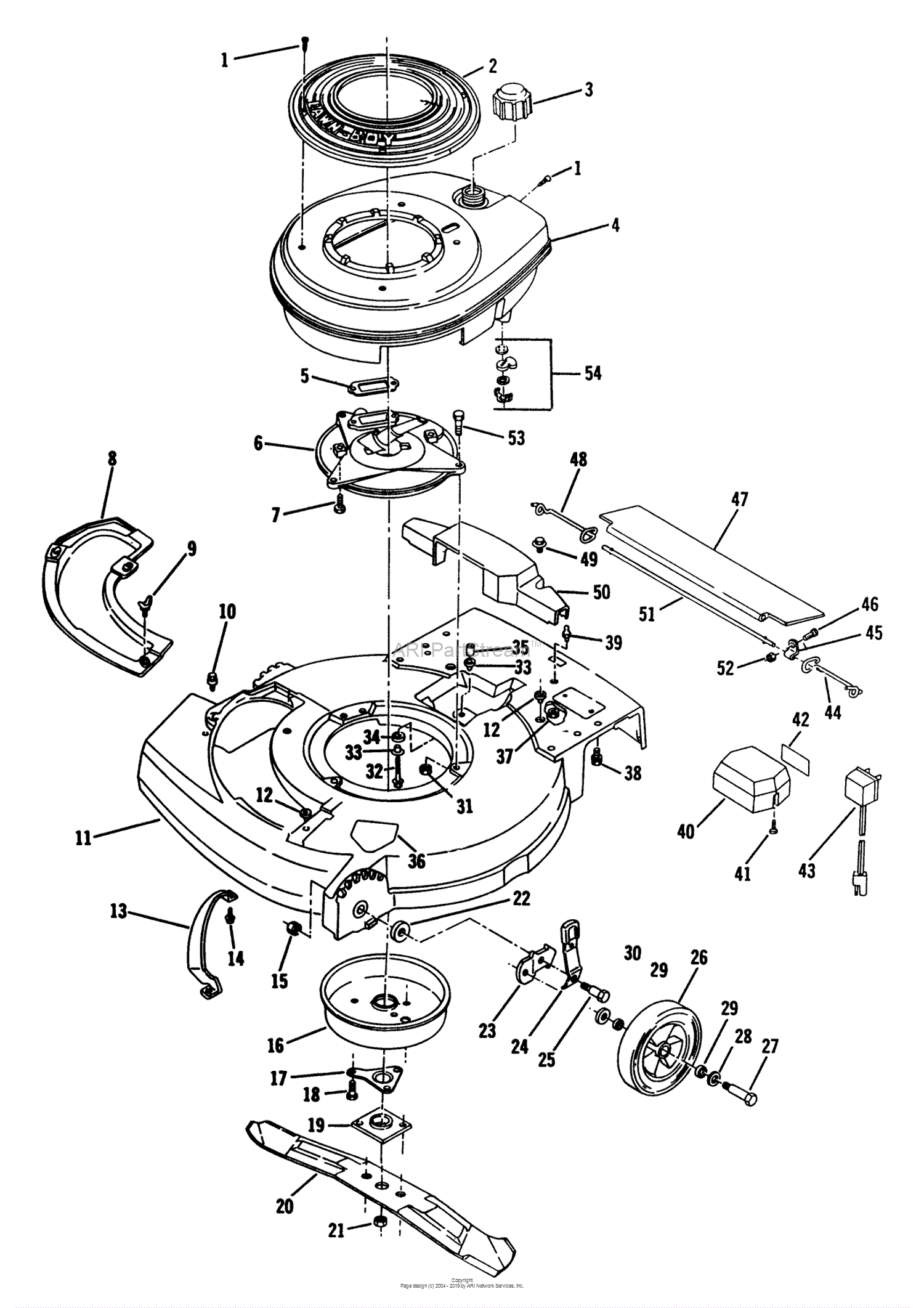 Lawn-Boy 8240, Lawnmower, 1983 (SN B00000001-B99999999) Parts Diagram ...