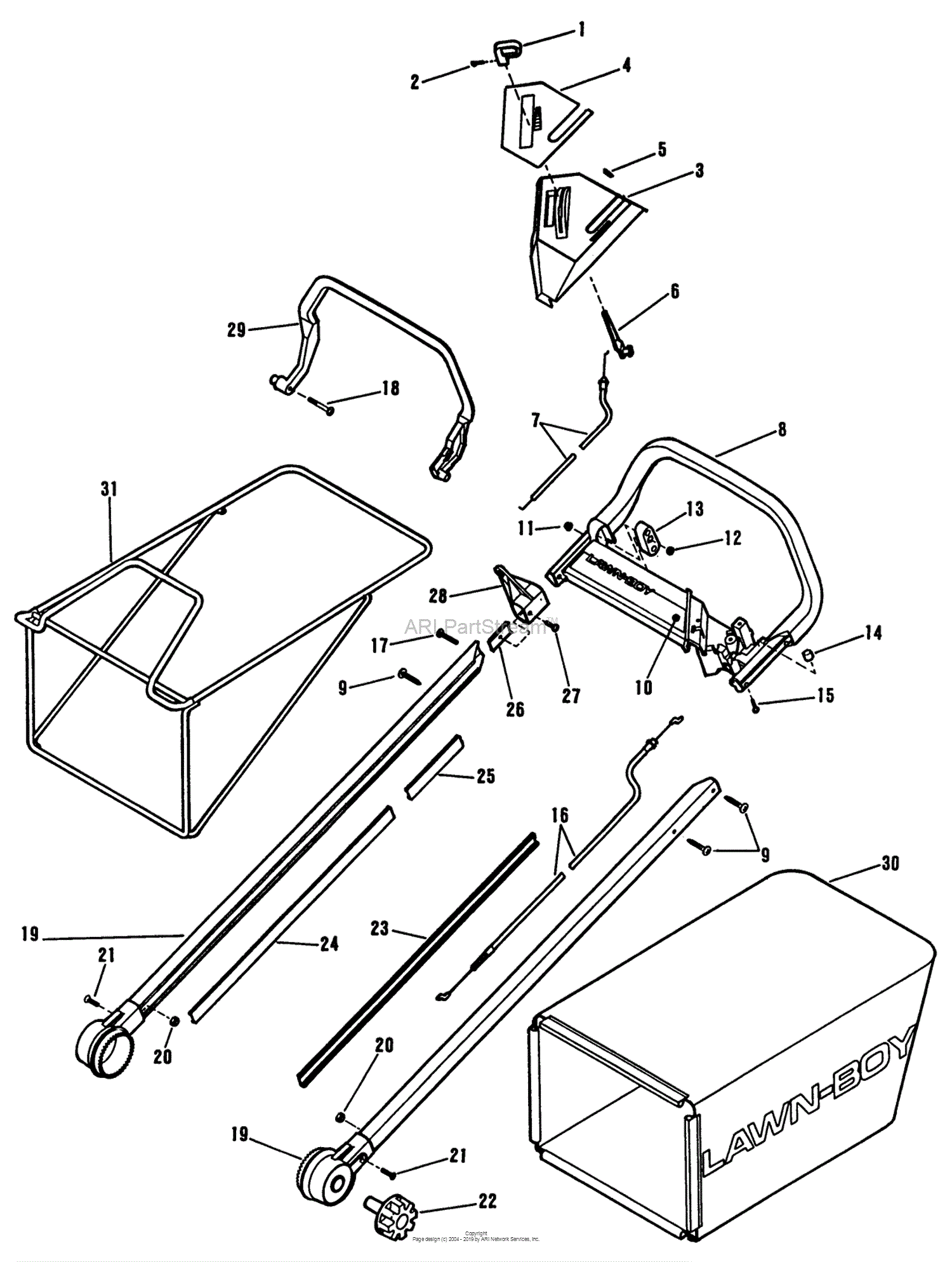 Lawn-Boy CM21ZMR, Lawnmower, 1990 (SN J00000001-J99999999) Parts ...