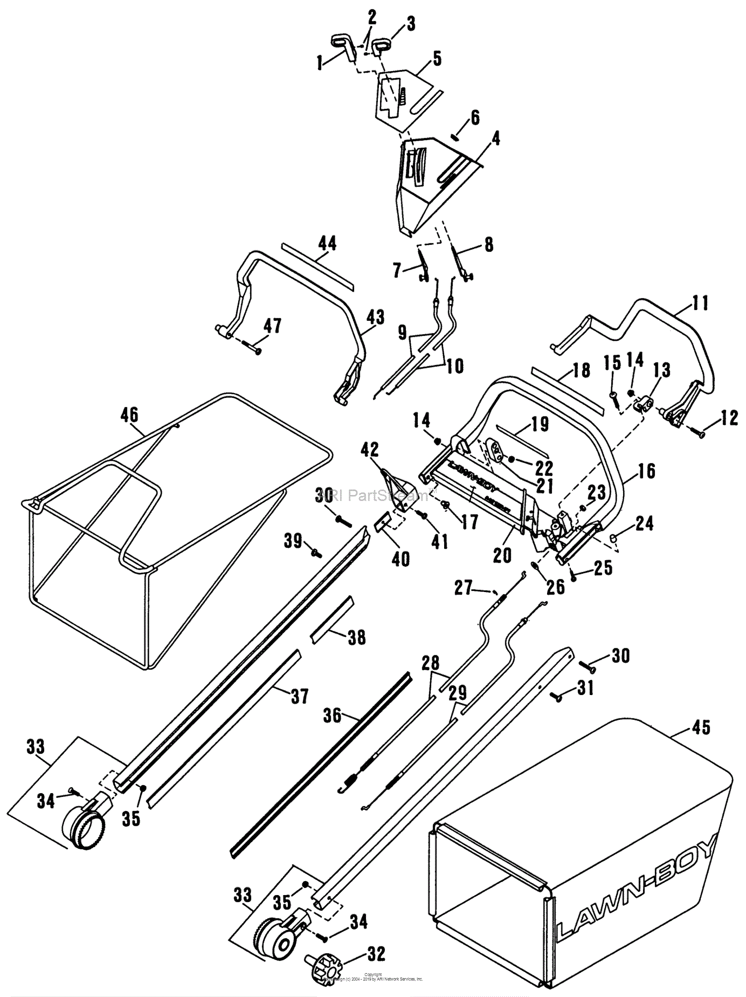 Lawn-Boy M21EMR, Lawnmower, 1989 (SN H00000001-H99999999) Parts Diagram ...