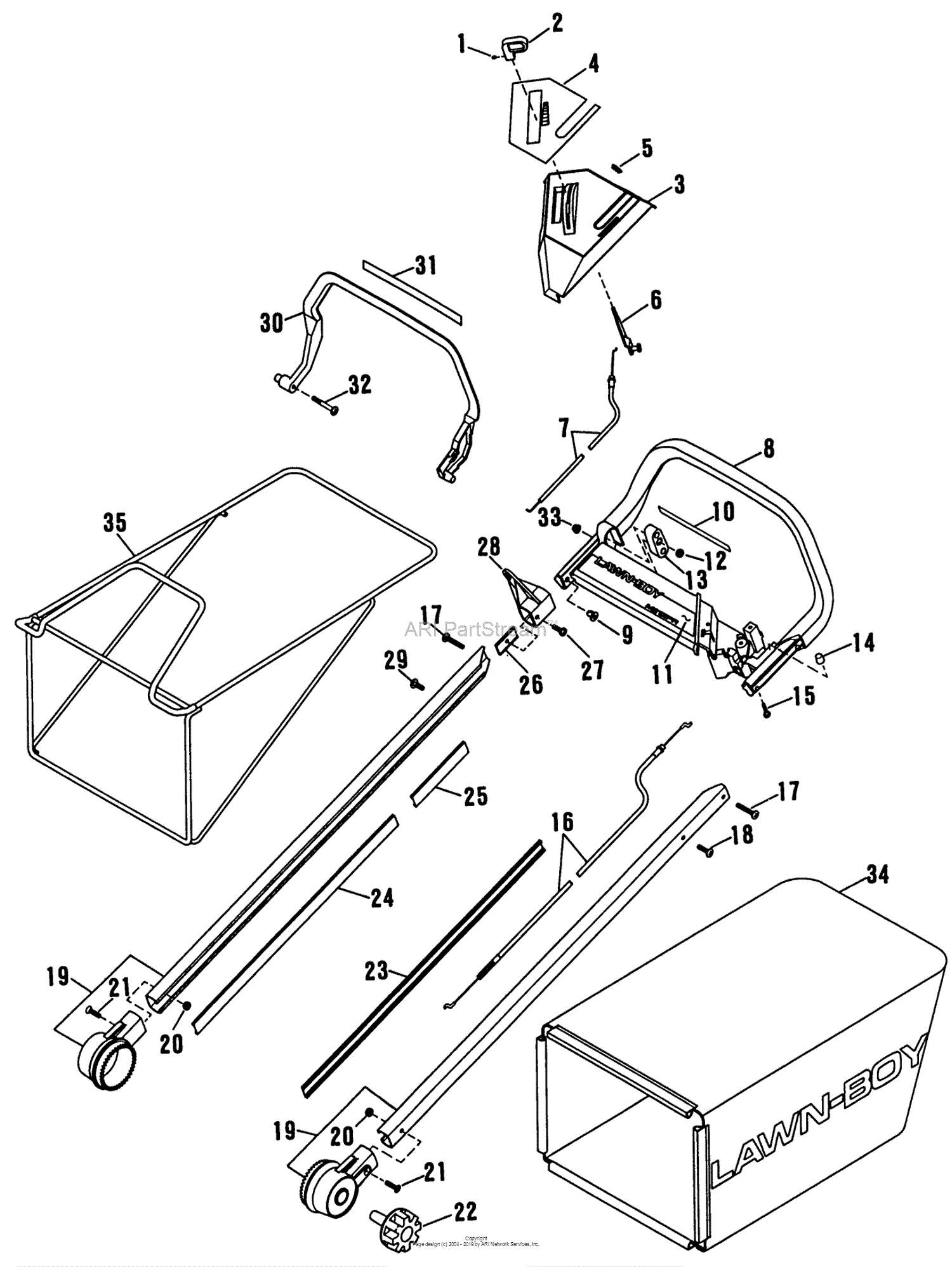 Lawn-Boy M21EMR, Lawnmower, 1989 (SN H00000001-H99999999) Parts Diagram ...