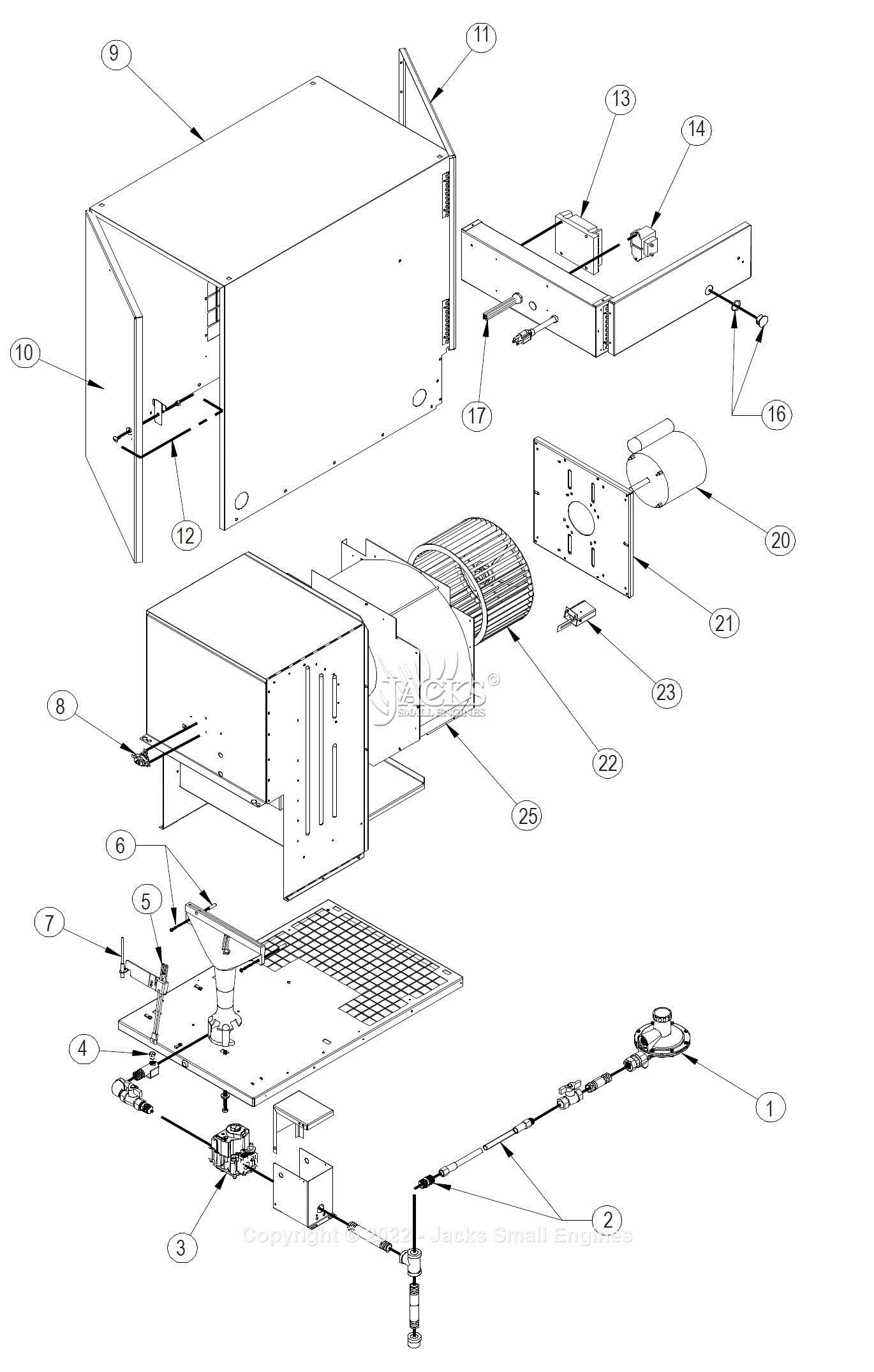 Lb White Guardian 60hsi Forced Air Heater Parts Diagram For Parts List