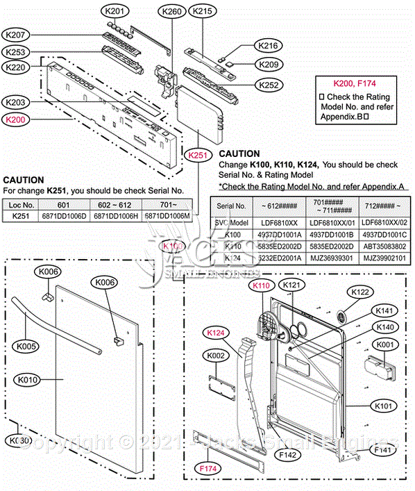 LG LDF6810ST Parts Diagram for Panel/Door Assembly