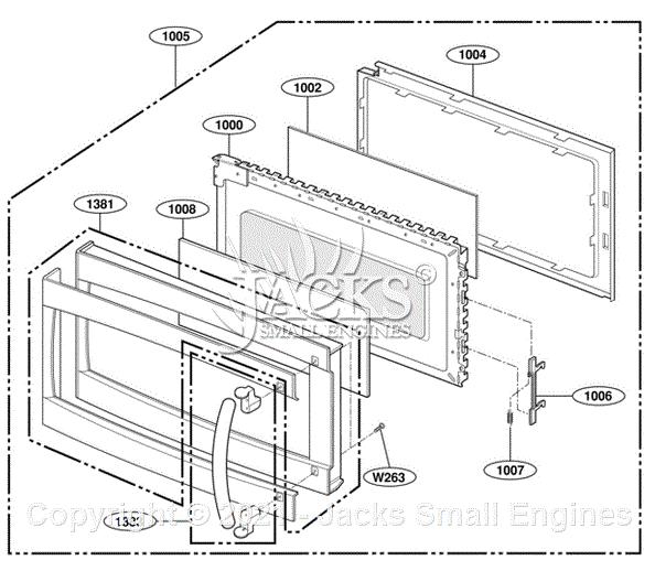 lg microwave parts door