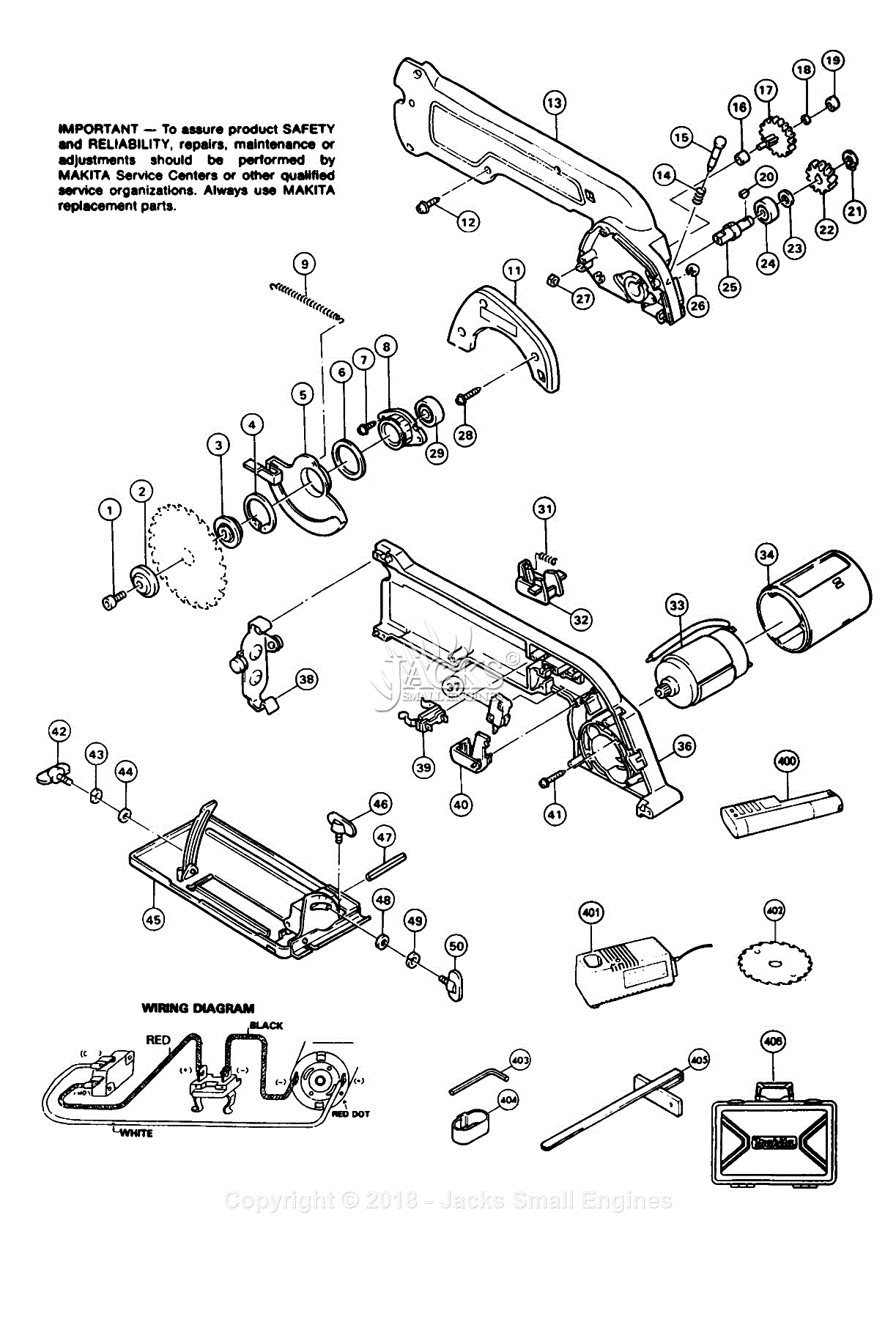 Makita 5092D Parts Diagram for Assembly 1