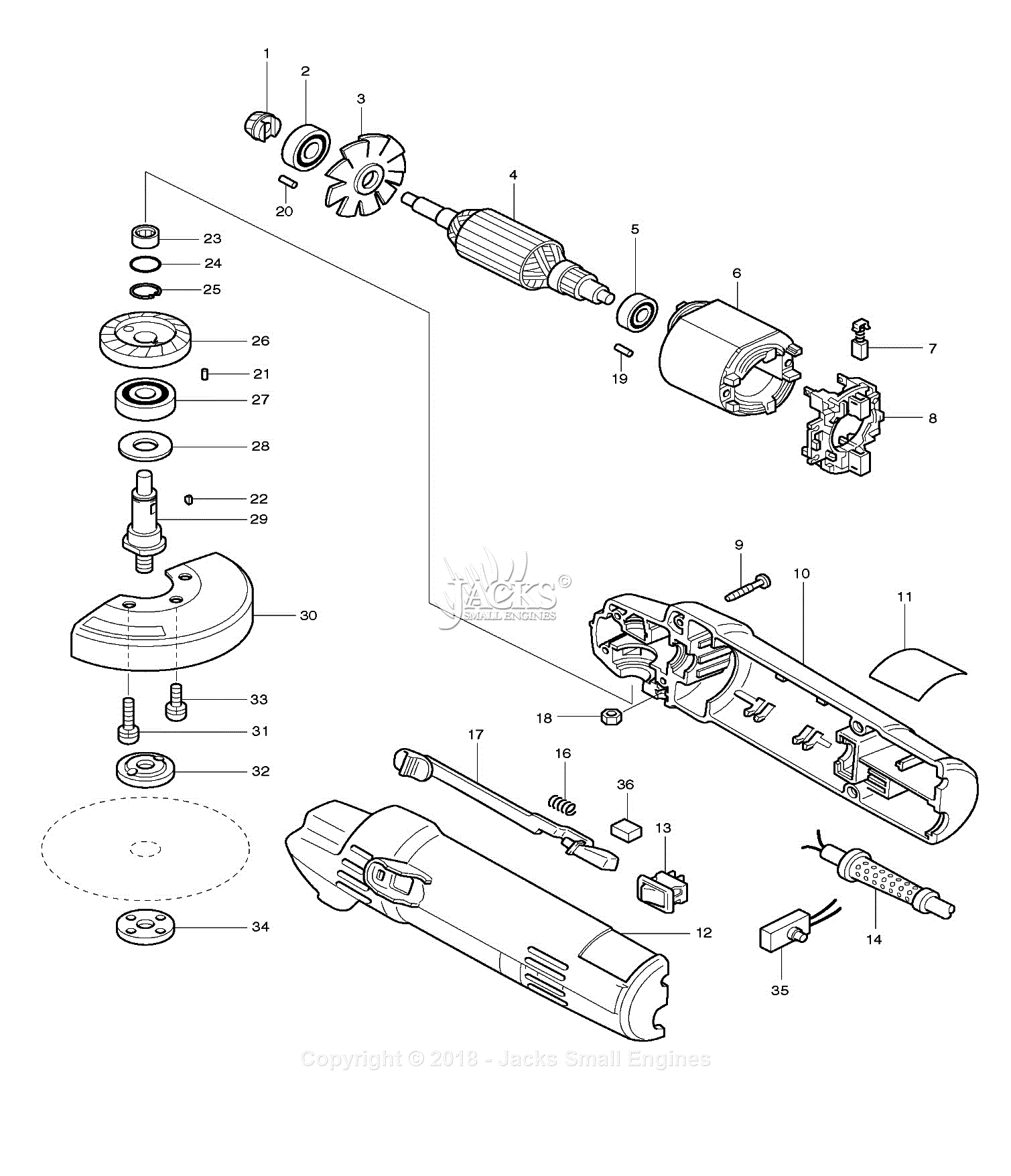 Makita 9514B Parts Diagrams